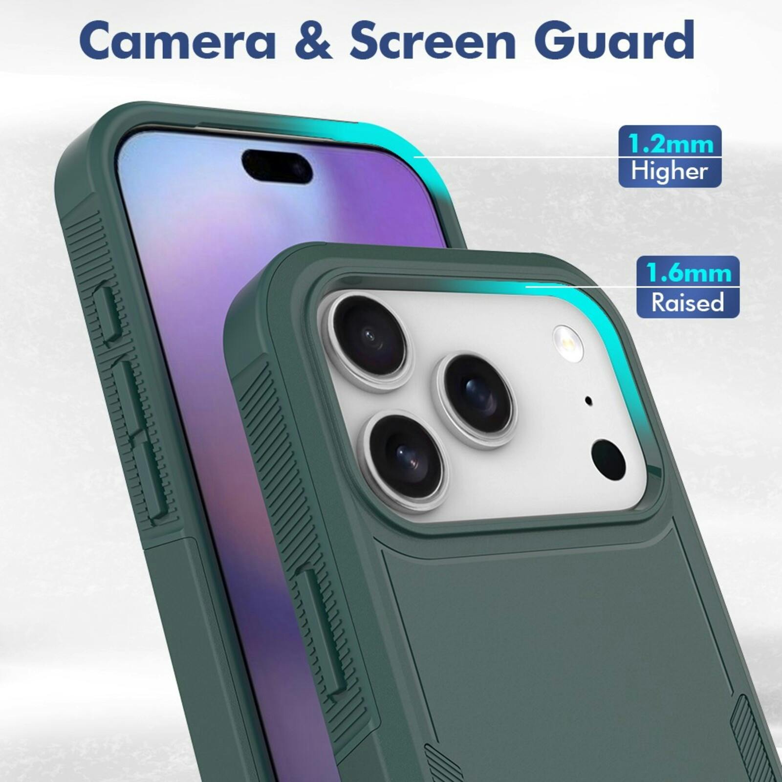 CaseBody Apple iPhone 17 Pro / 18 Pro Rugged Armor Back Cover Groen