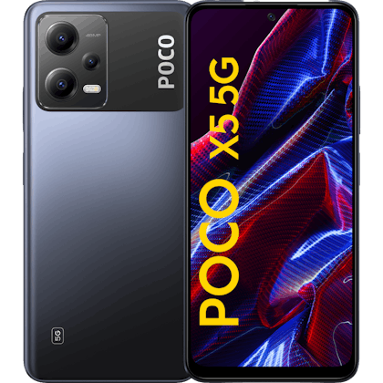 POCO X5 5G Black - Voorkant & achterkant