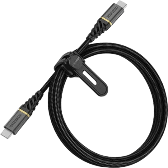 Otterbox USB-C naar USB-C Premium Gevlochten Kabel Black - Voorkant