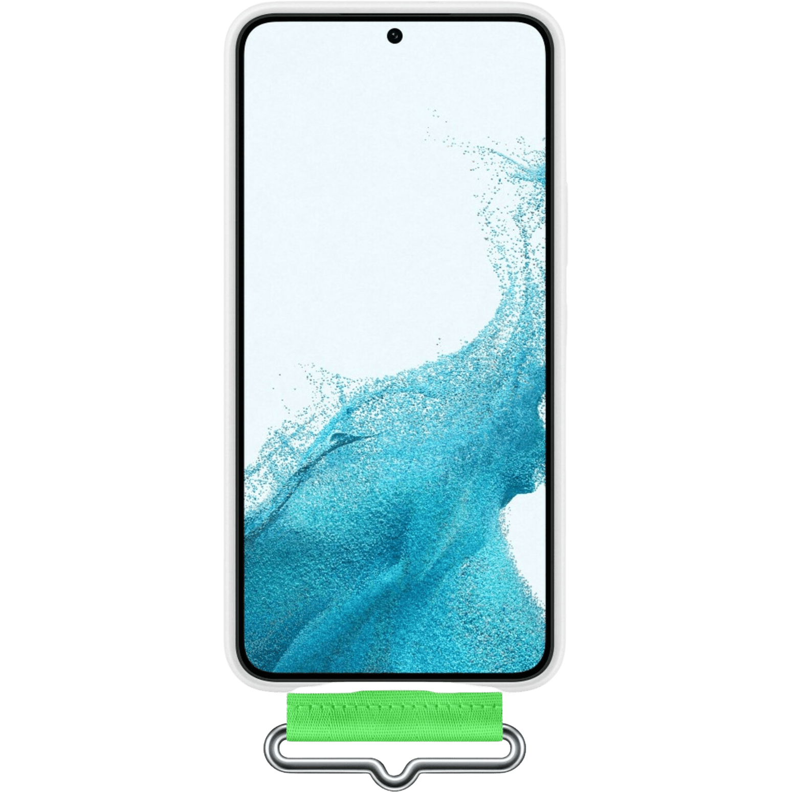 Samsung Galaxy S22 Siliconen Hoesje met Band White