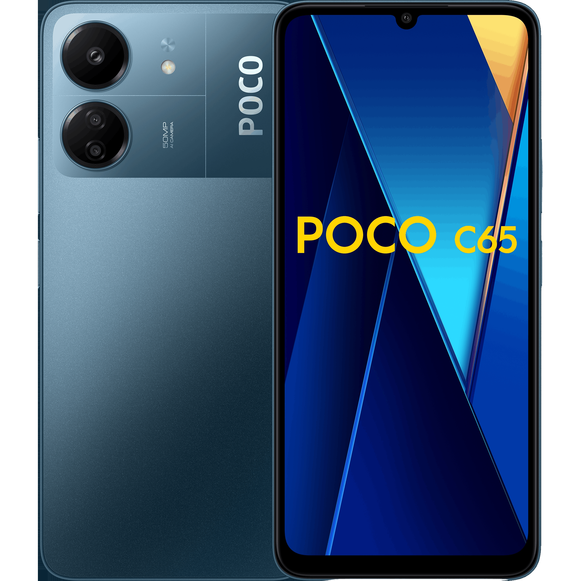 POCO C65 Blue - Voorkant & achterkant