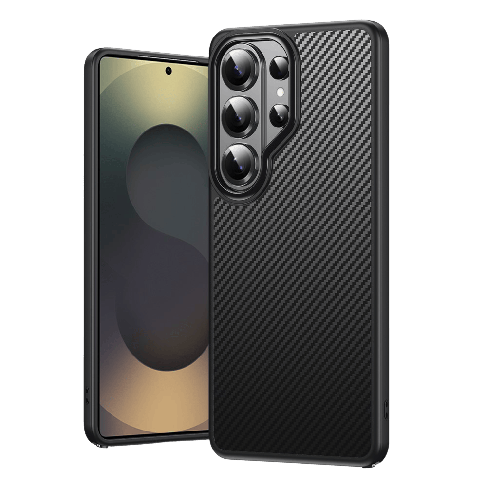 CaseBody Samsung Galaxy S26 Ultra Carbon Fiber Magnetic Hoesje Zwart