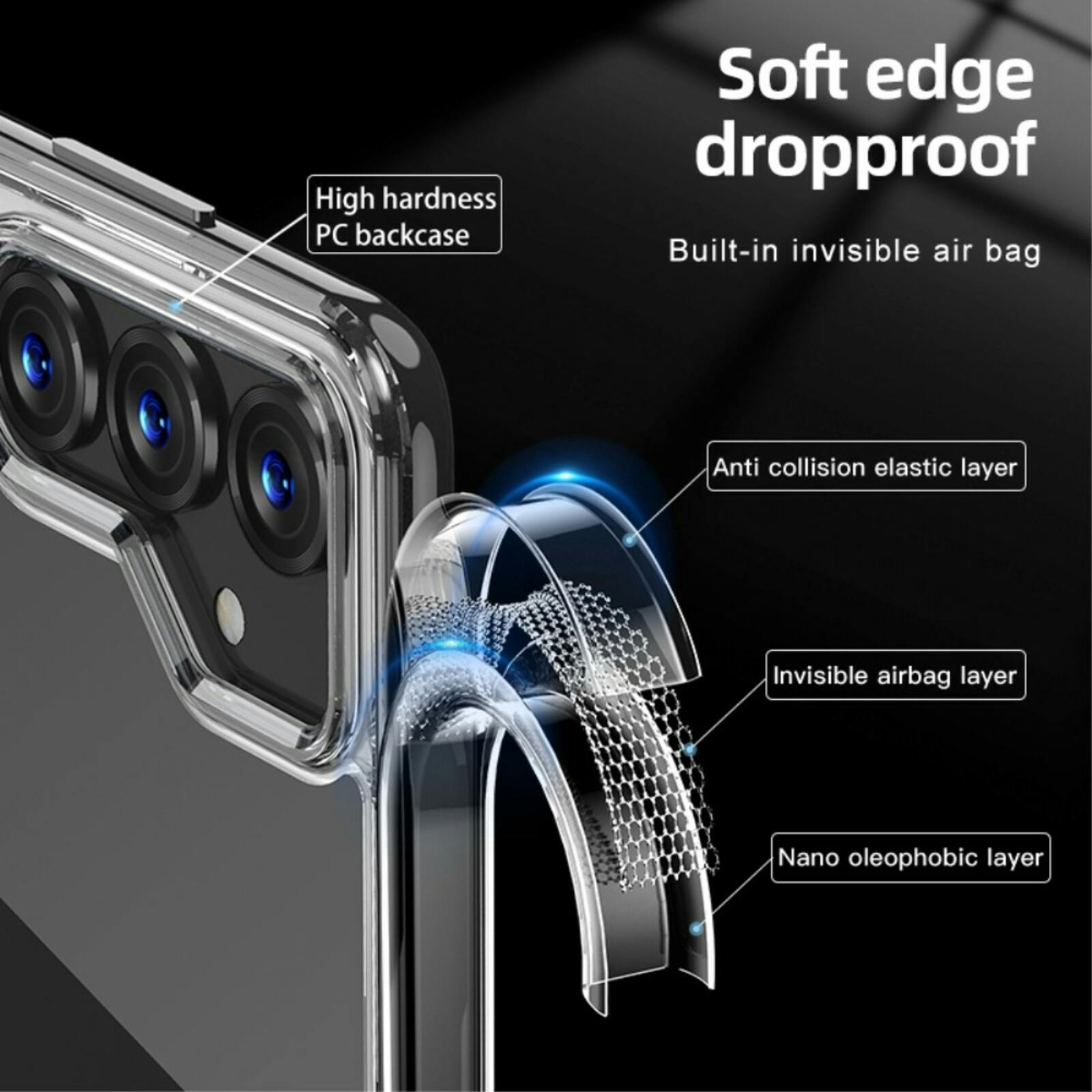 CaseBody Samsung Galaxy A25 Airbag Schokbestendig Hoesje Transparant