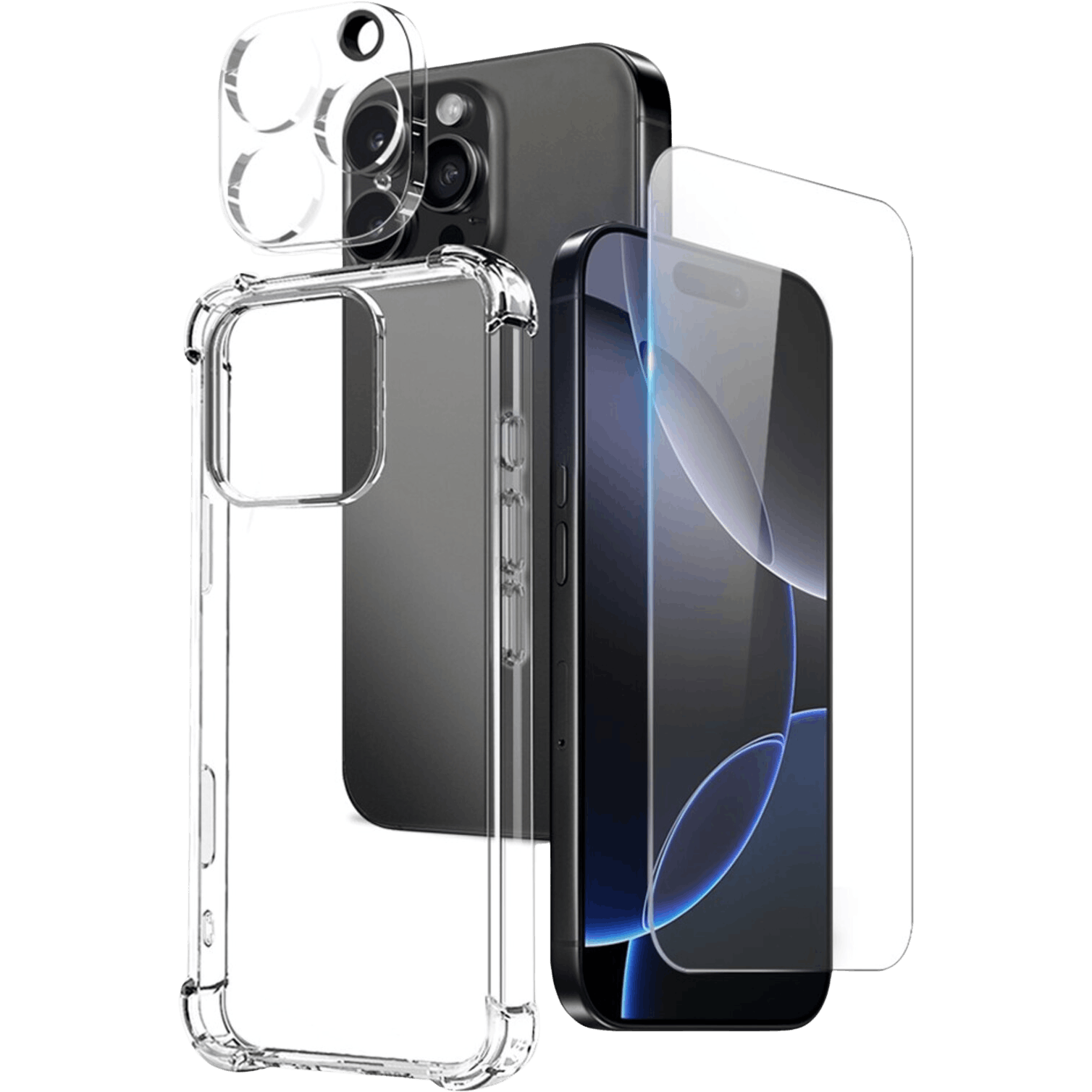 Northjo Apple iPhone 16 Pro Max Shockproof All-in-One Protection Transparant