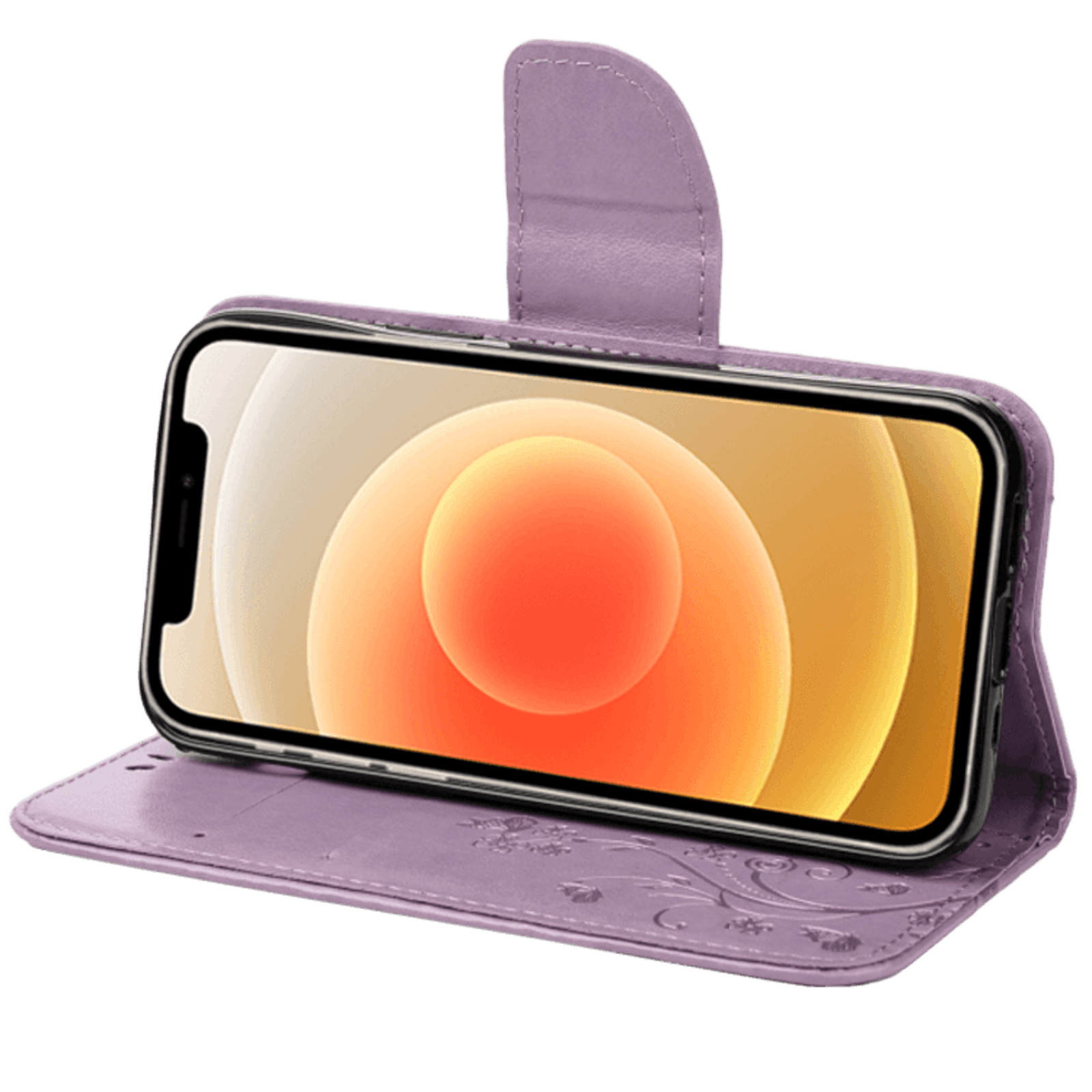 Mocaa iPhone 12 Pro Max Booklet Hoesje Paars