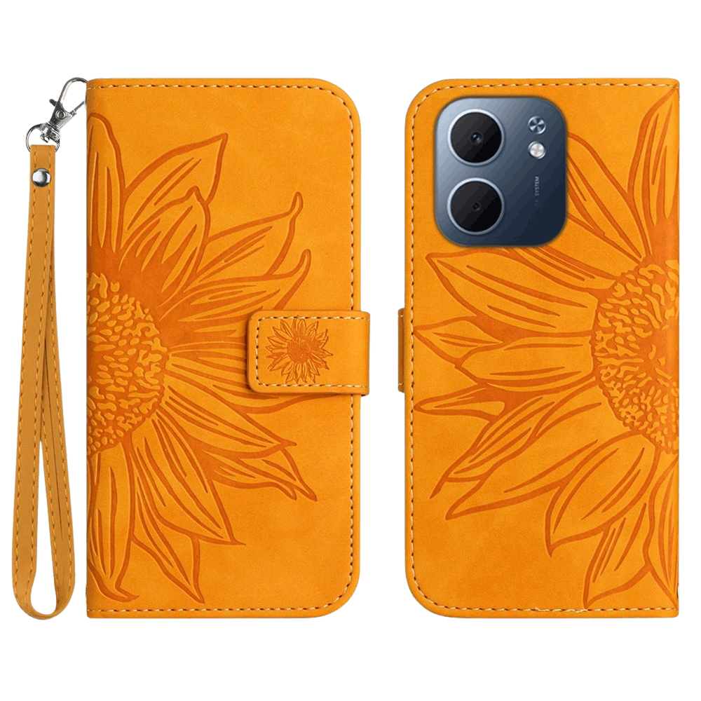 Mocaa OPPO A5X Sunflower Bookcase met Koord Geel