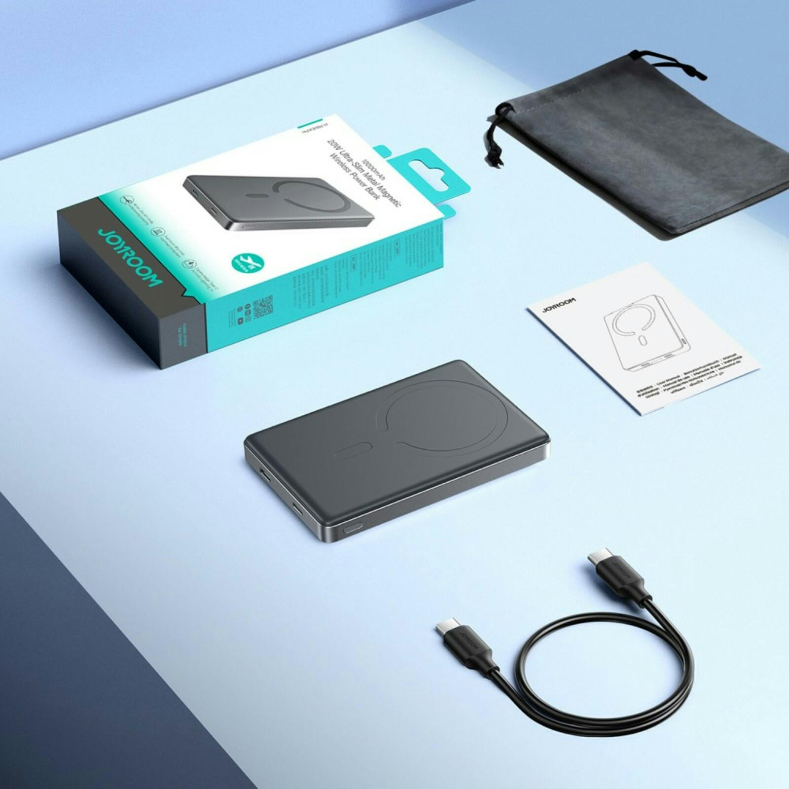 Joyroom 20W Ultra-Thin MagSafe Powerbank Grijs 10.000 mAh