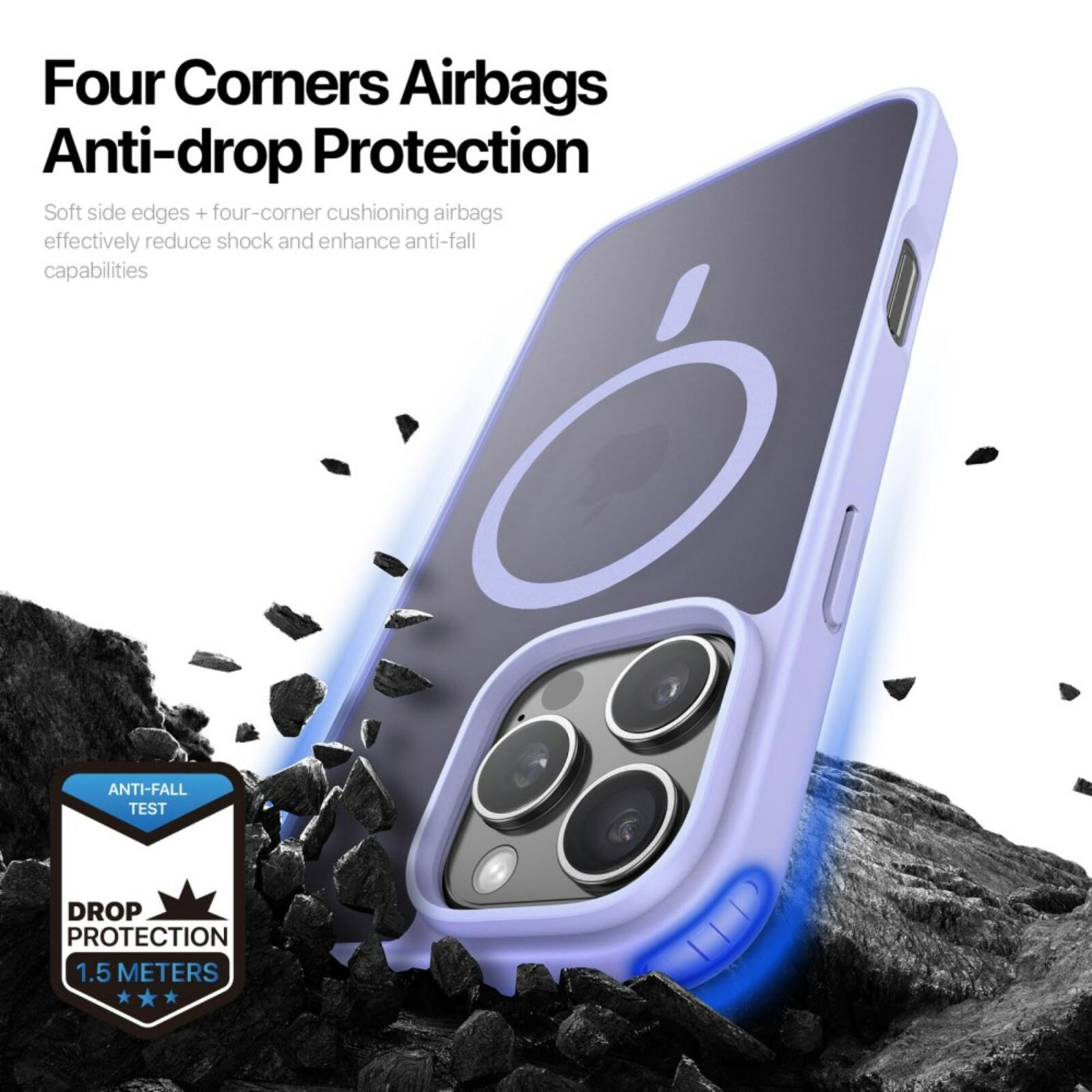 DUX DUCIS iPhone 16 Pro Mat MagSafe Hoesje Paars