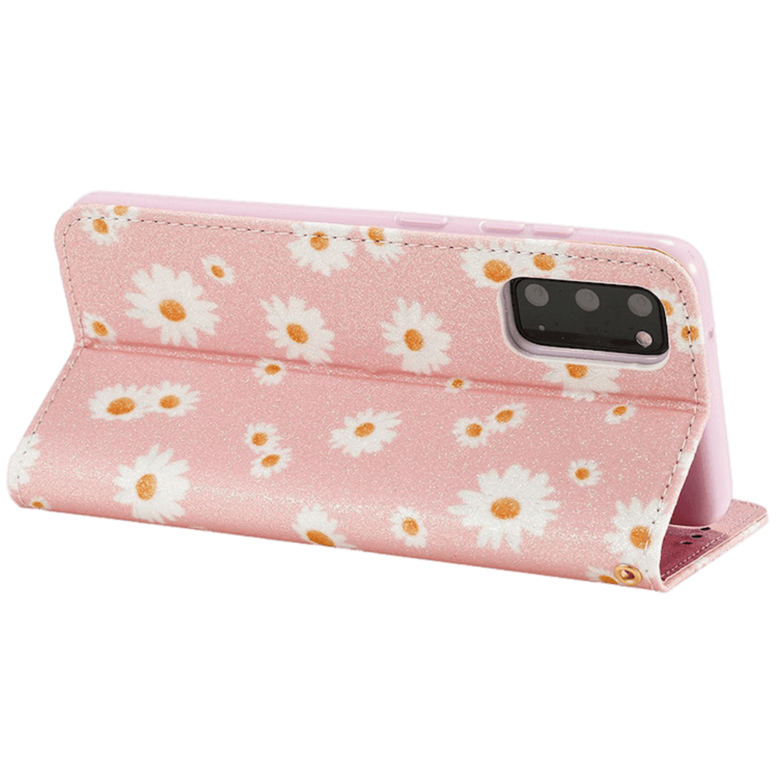 Comfycase Samsung Galaxy S20 Daisy Hoesje Roze
