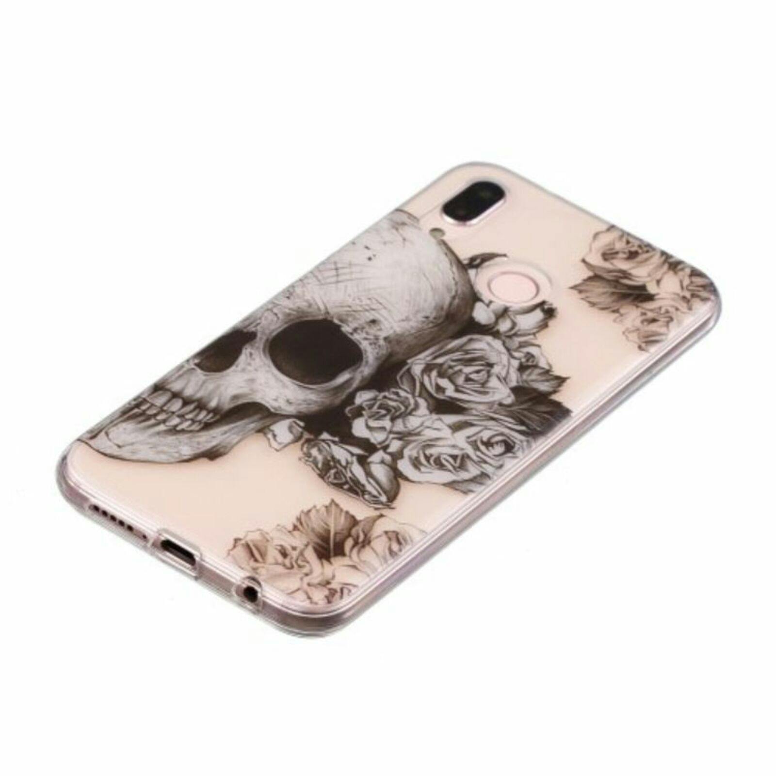 Mocaa Huawei P20 Lite Hoesje Skull Meerkleurig