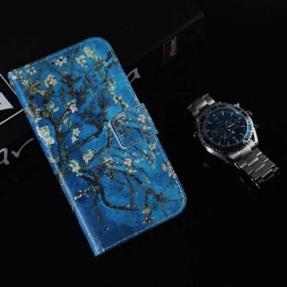 Comfycase Samsung Galaxy S20 Bookcase Van Goghs Bloesem Blauw