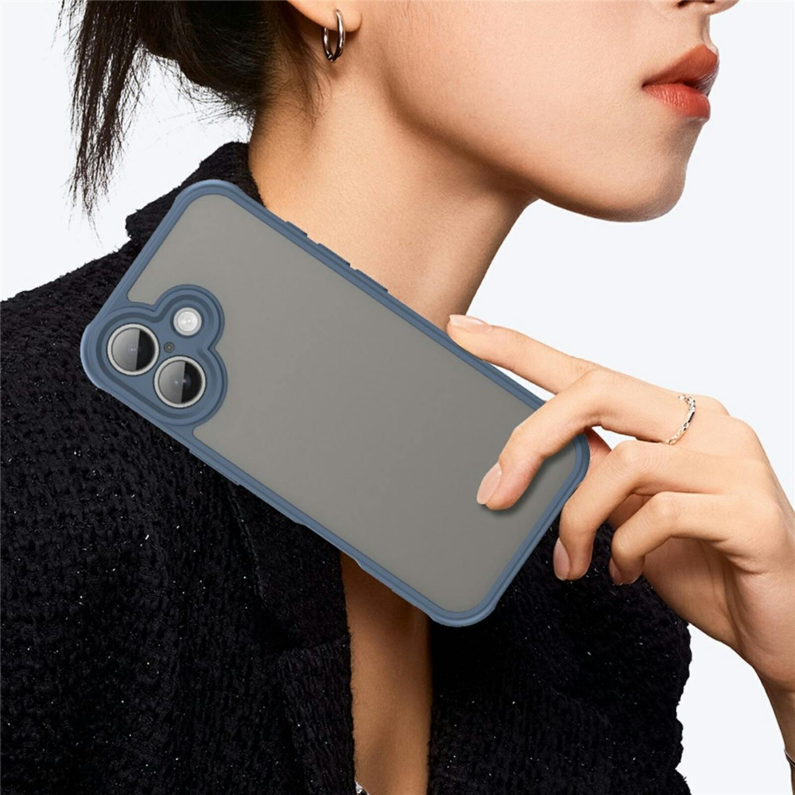 Mocaa Apple iPhone 17 Slim Anti-Shock Hoesje Blauw