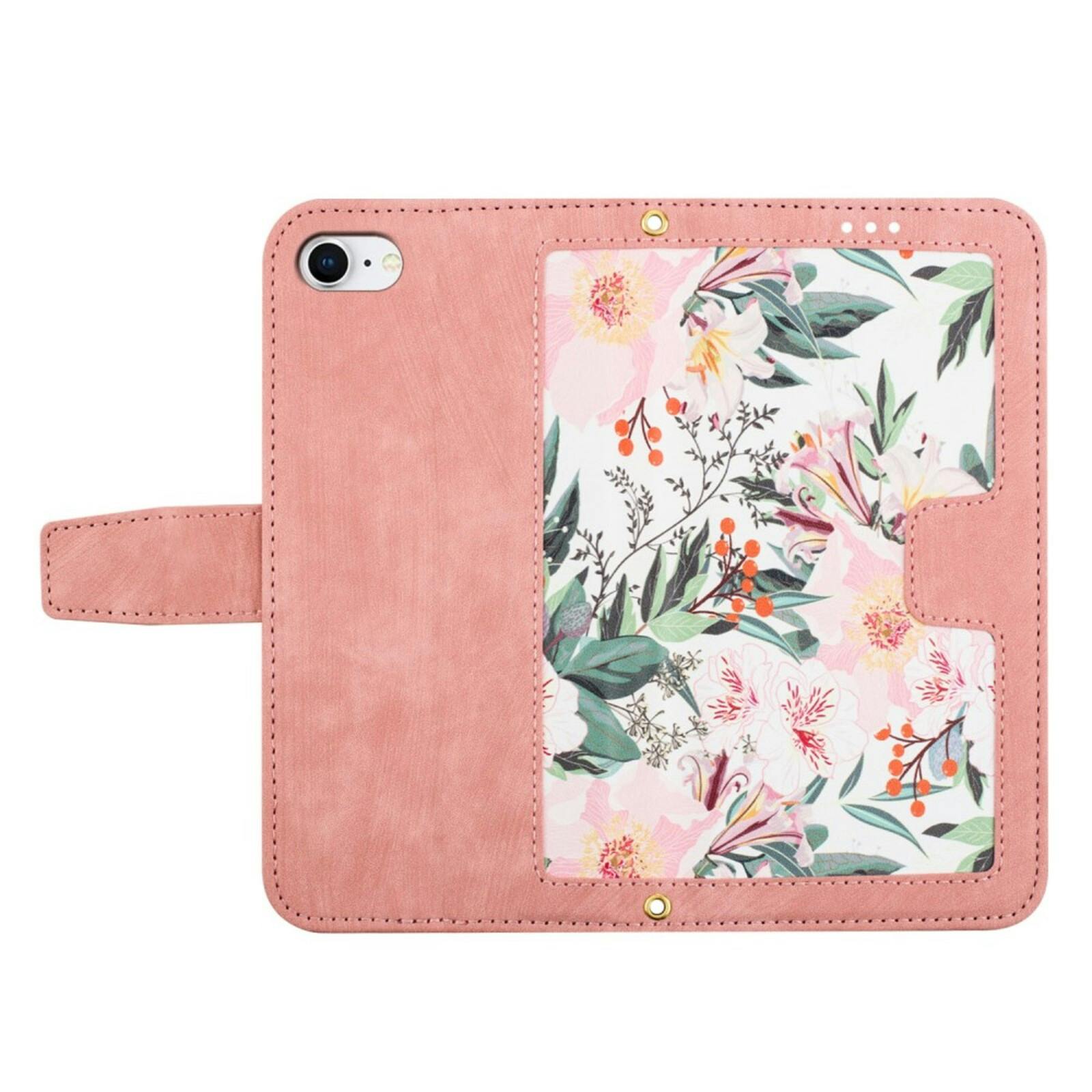 Mocaa Apple iPhone 16e Floral Series Bookcase Roze