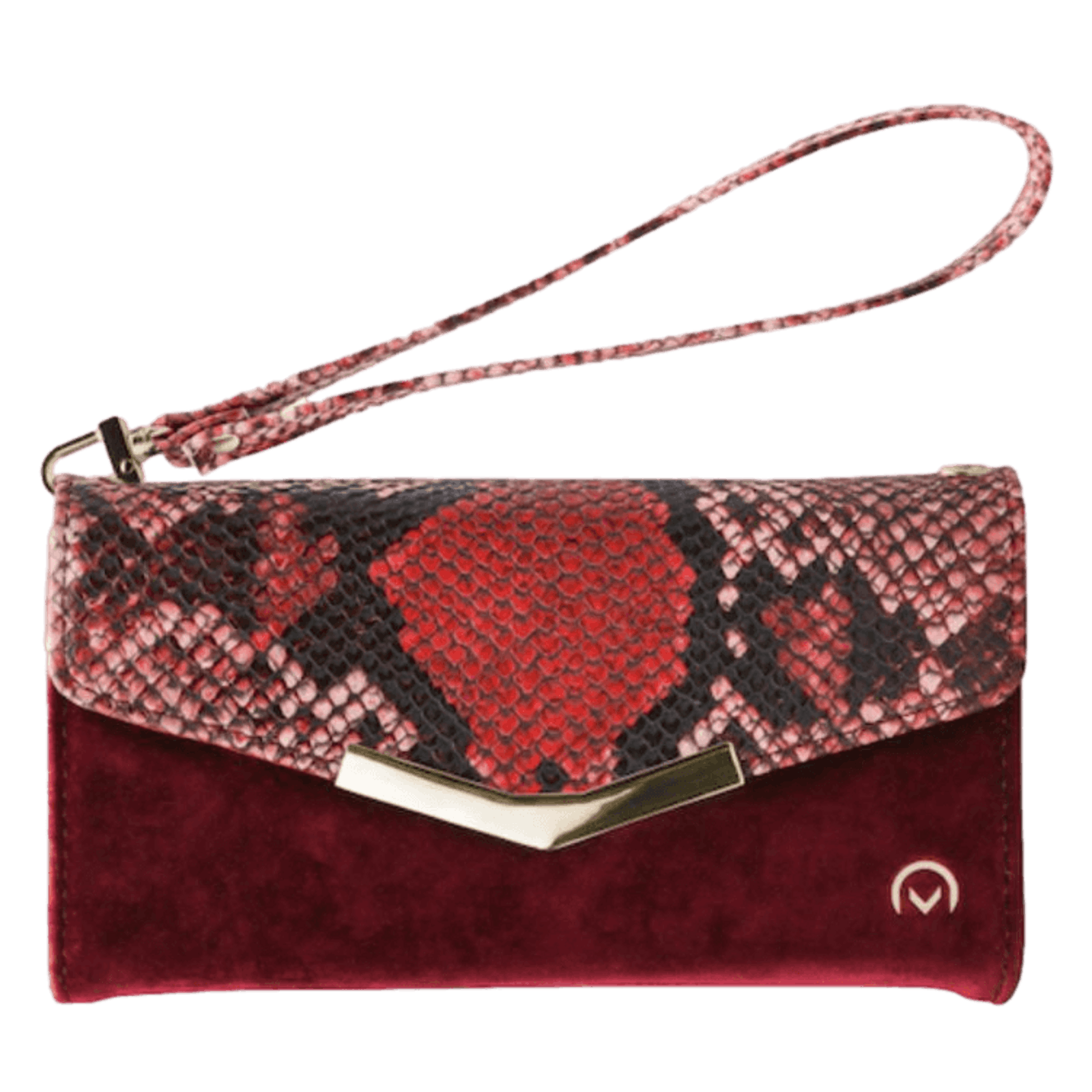 Mobilize Samsung Galaxy A50 Velvet Clutch Red Snake Rood