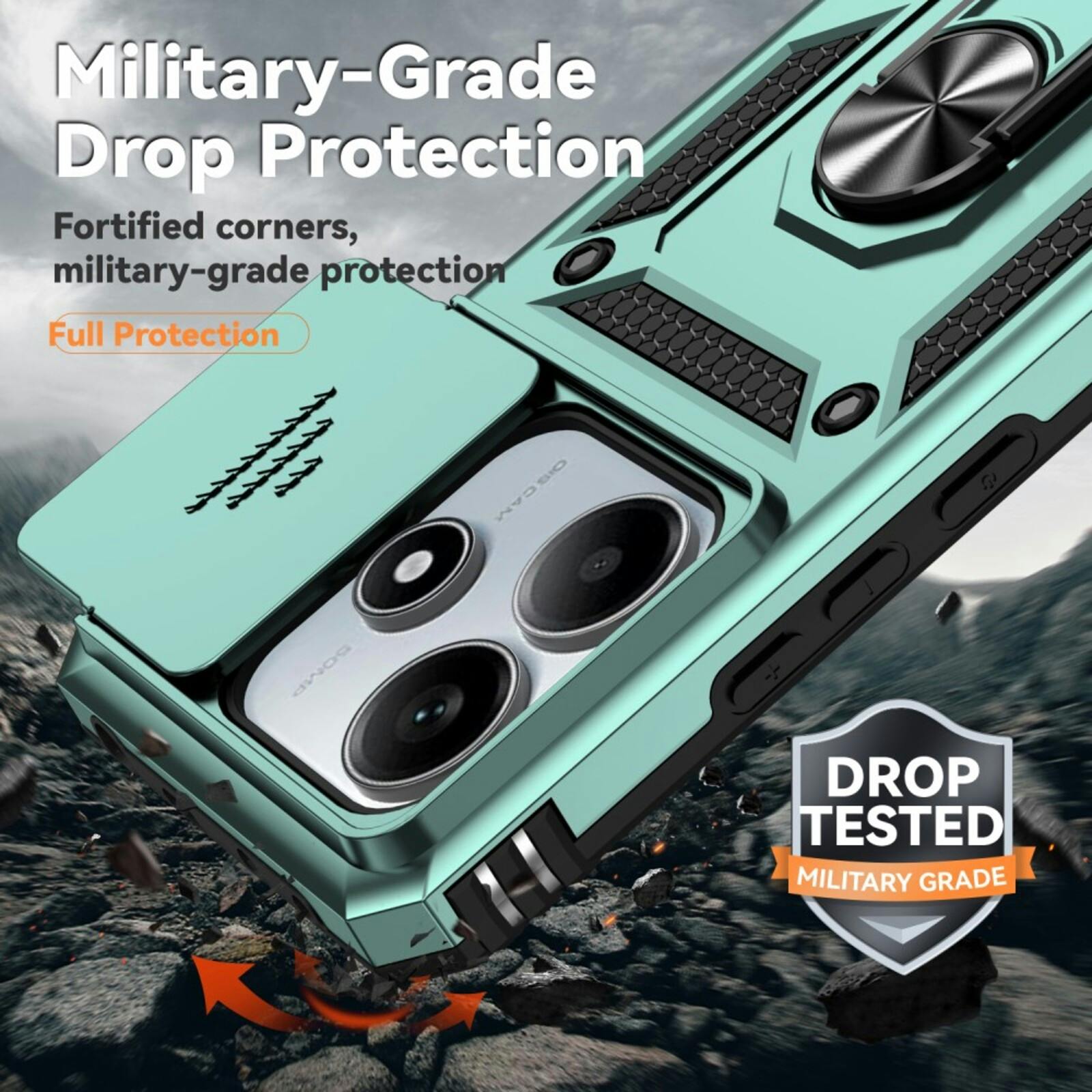 CaseBody Xiaomi Redmi Note 14 5G Shield Case Groen