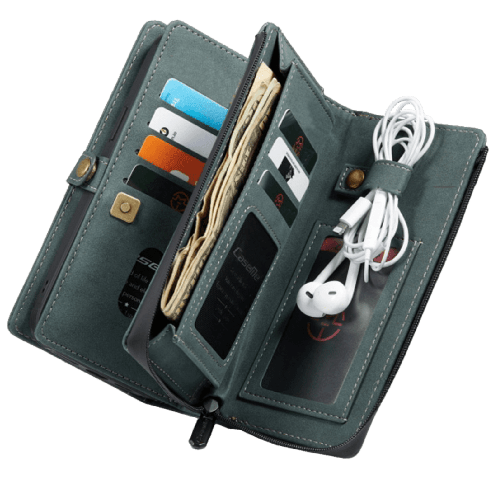 Caseme iPhone 12 Pro Max 2 in 1 Luxury Wallet Blauw