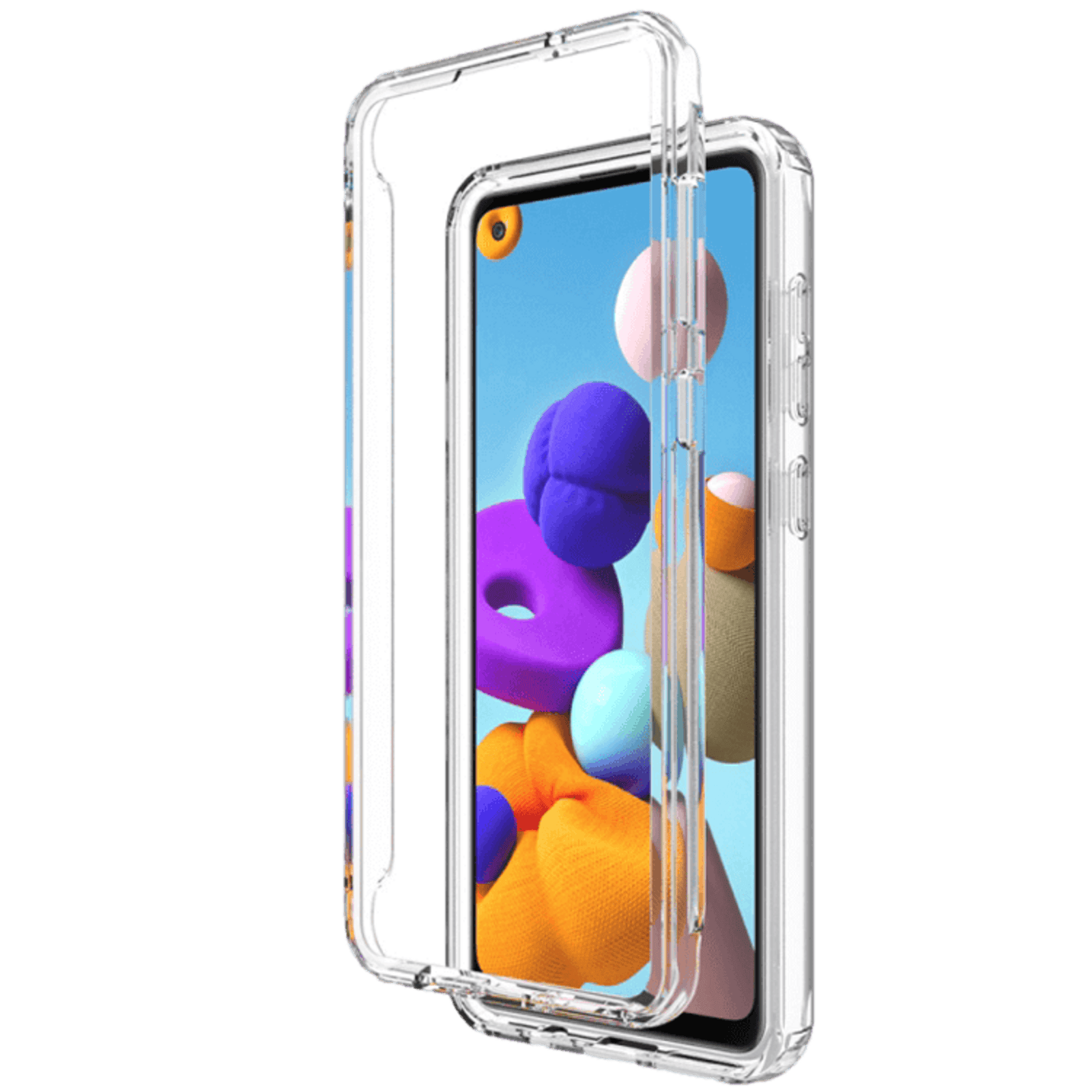 Comfycase Samsung Galaxy A21s Shockproofe 360 Case Transparant