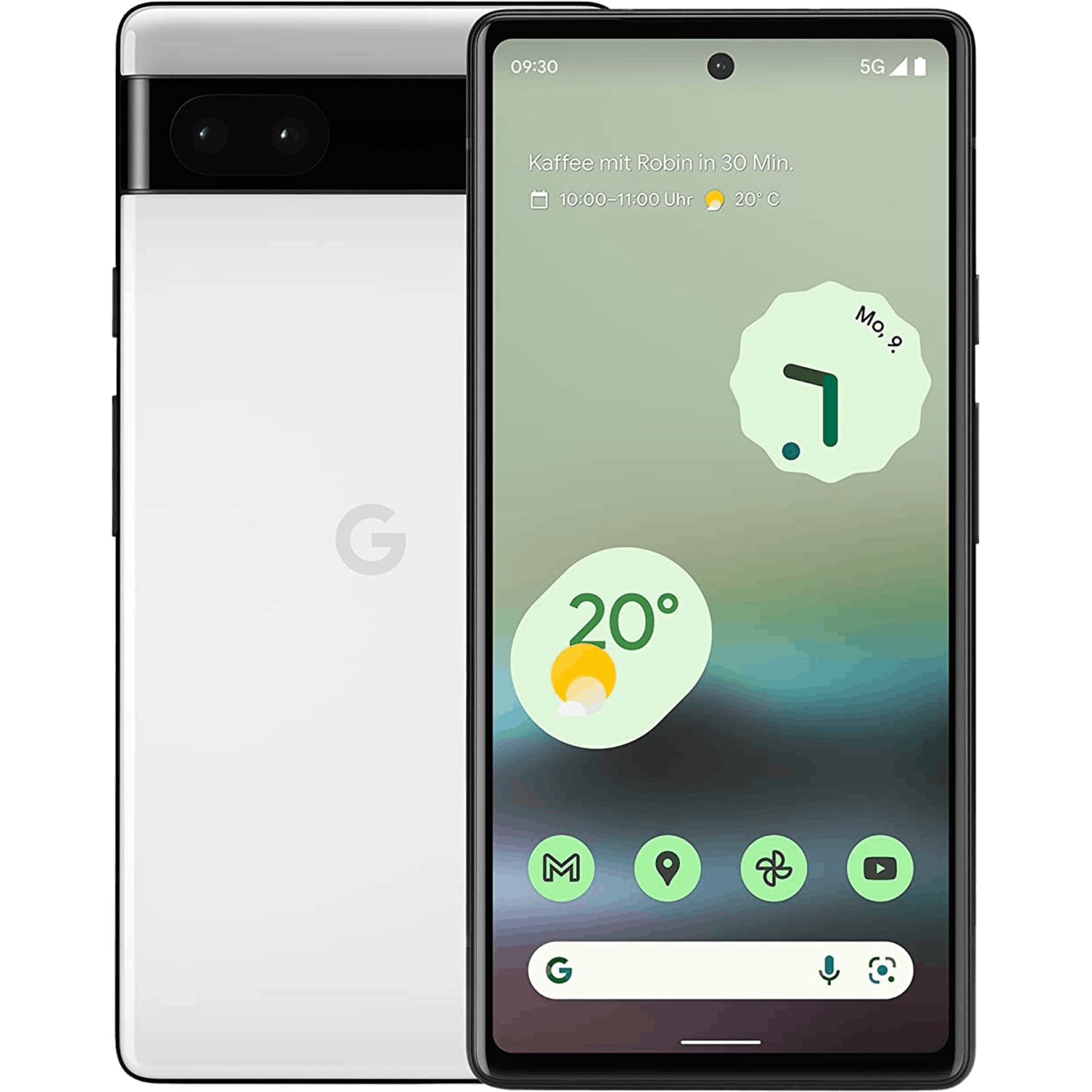 Google Pixel 6a Chalk - Voorkant & achterkant