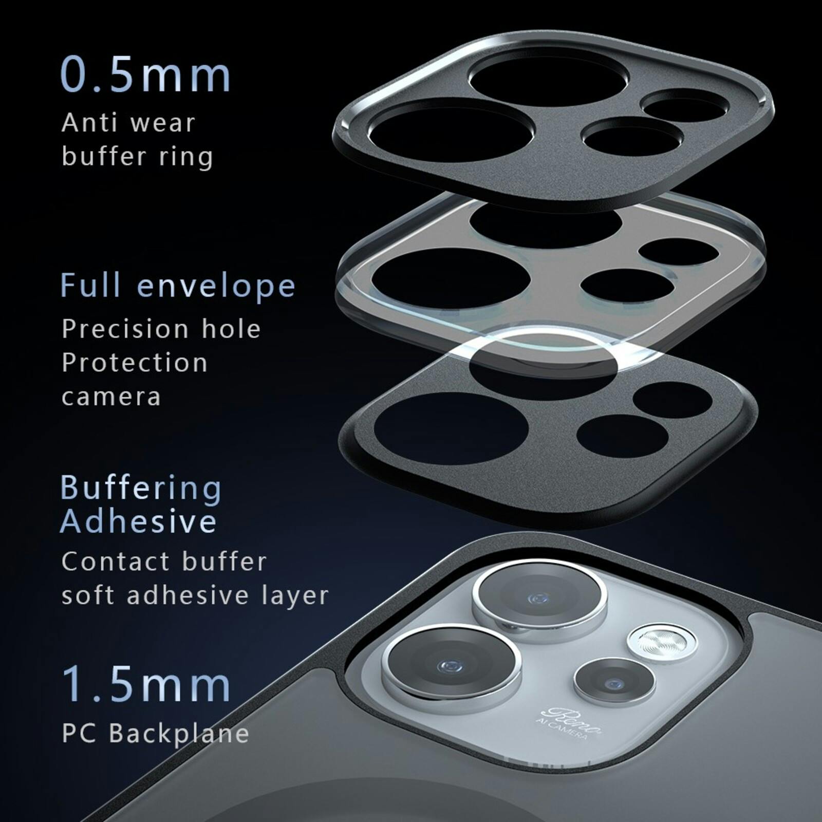 CaseBody OPPO Reno15 Pro MagSafe Mat Hoesje Zwart