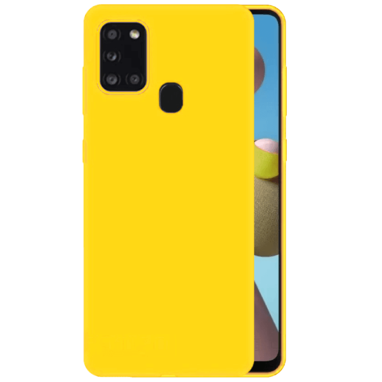 Mocaa Samsung Galaxy A21s Telefoonhoesje Slim-Fit Geel