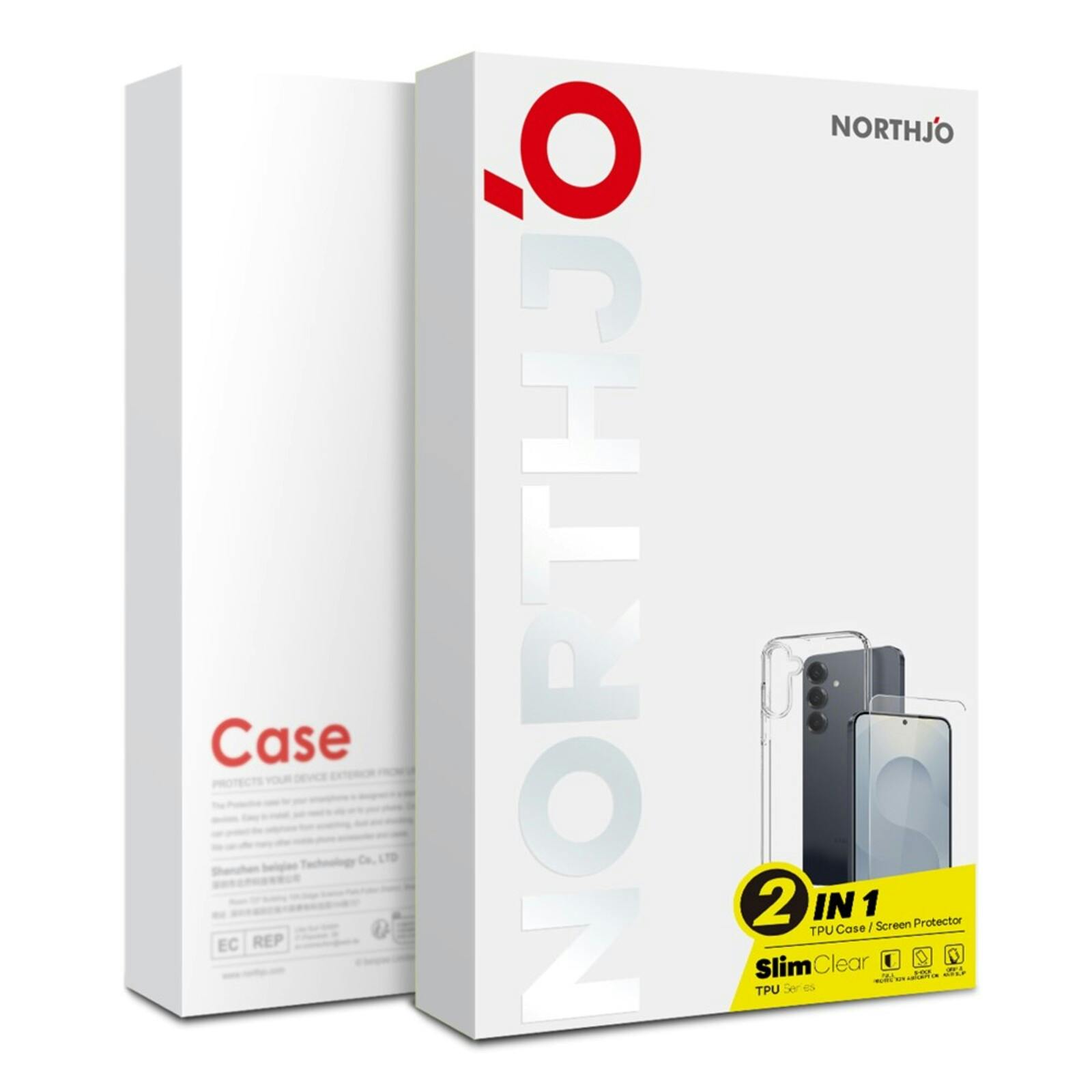 Northjo Samsung Galaxy A57 2-in-1 Hoesje en Screenprotector Transparant