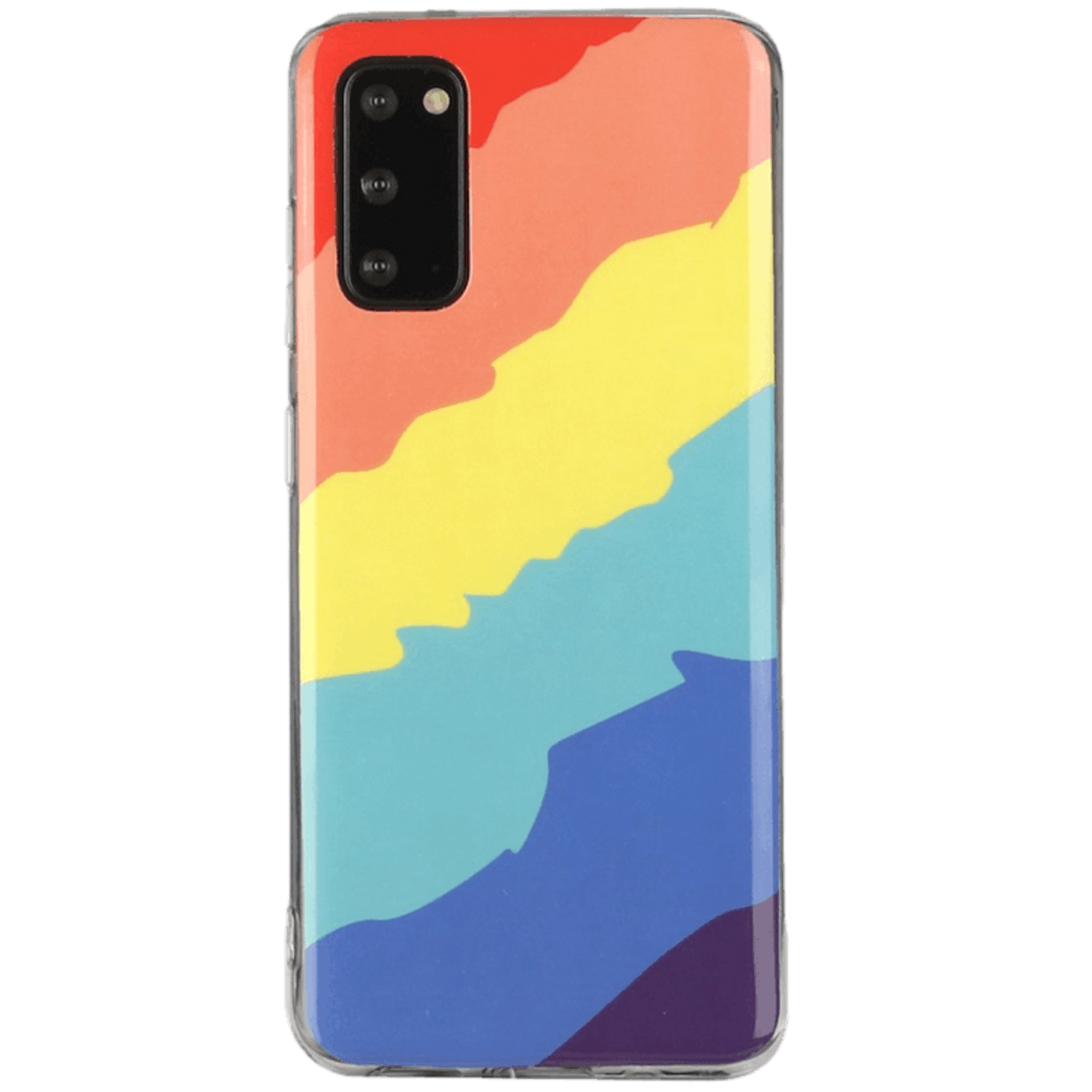 Mocaa Samsung Galaxy S20 FE Beschermhoesje Regenboog Design Meerkleurig
