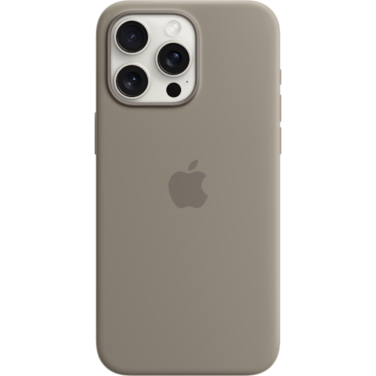 Apple iPhone 15 Pro Max MagSafe Siliconen Hoesje Bruin - Voorkant