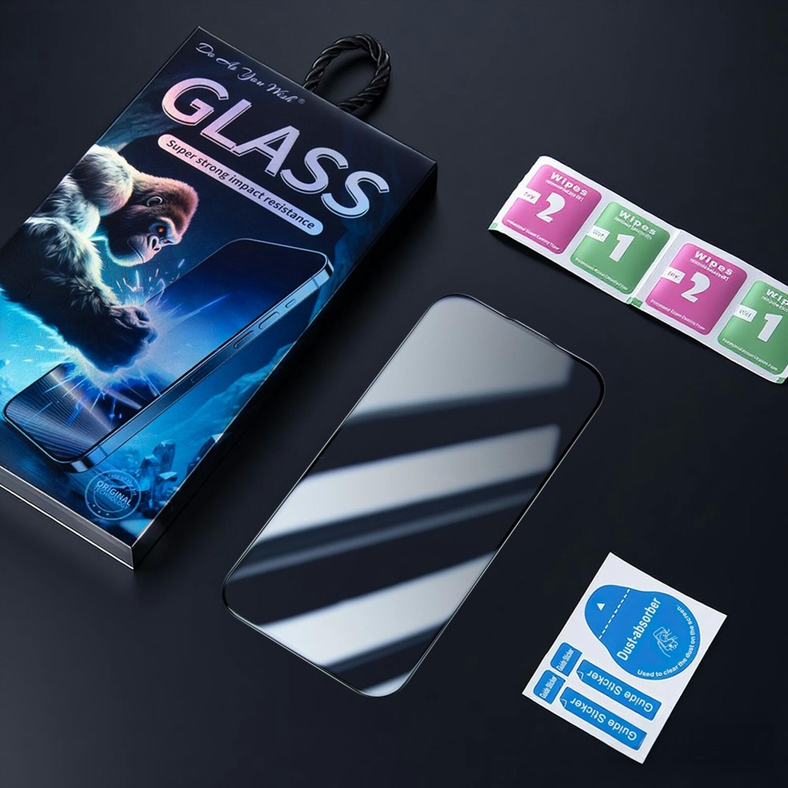 DO AS YOU WISH iPhone 14 Pro Full Screen Tempered Glass Screenprotector Transparant
