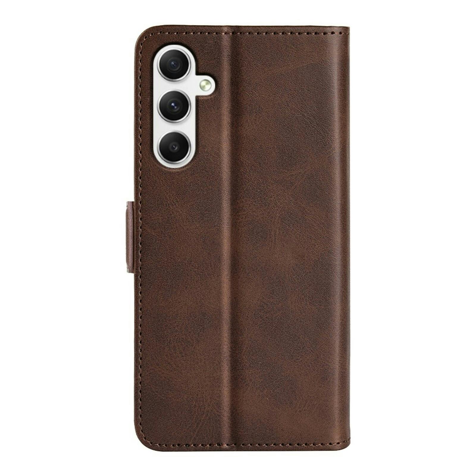 Comfycase Samsung Galaxy A35 Bookcase Hoesje Bruin