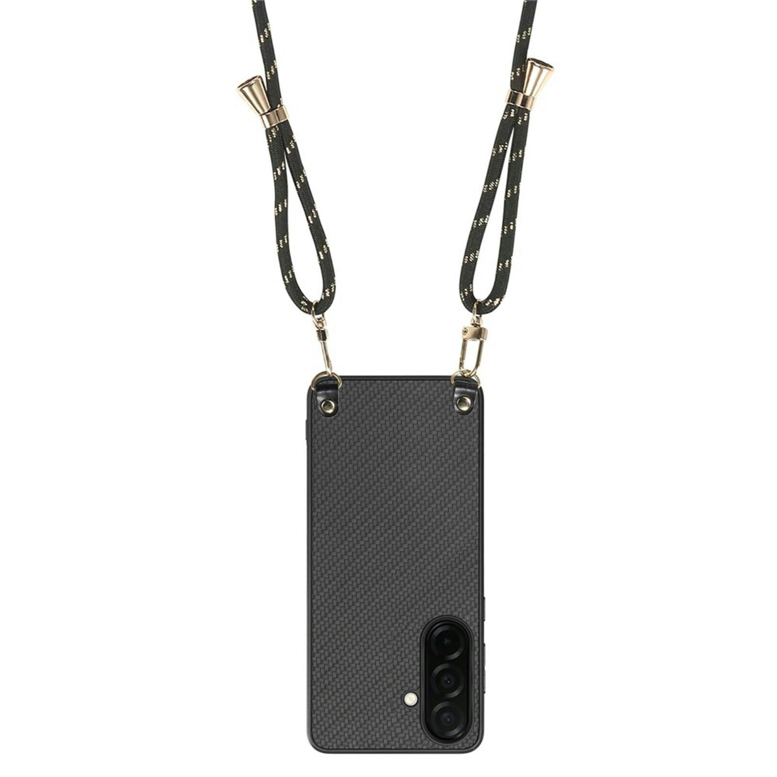 Comfycase Samsung Galaxy A57 Koordhoesje Carbon Design Zwart
