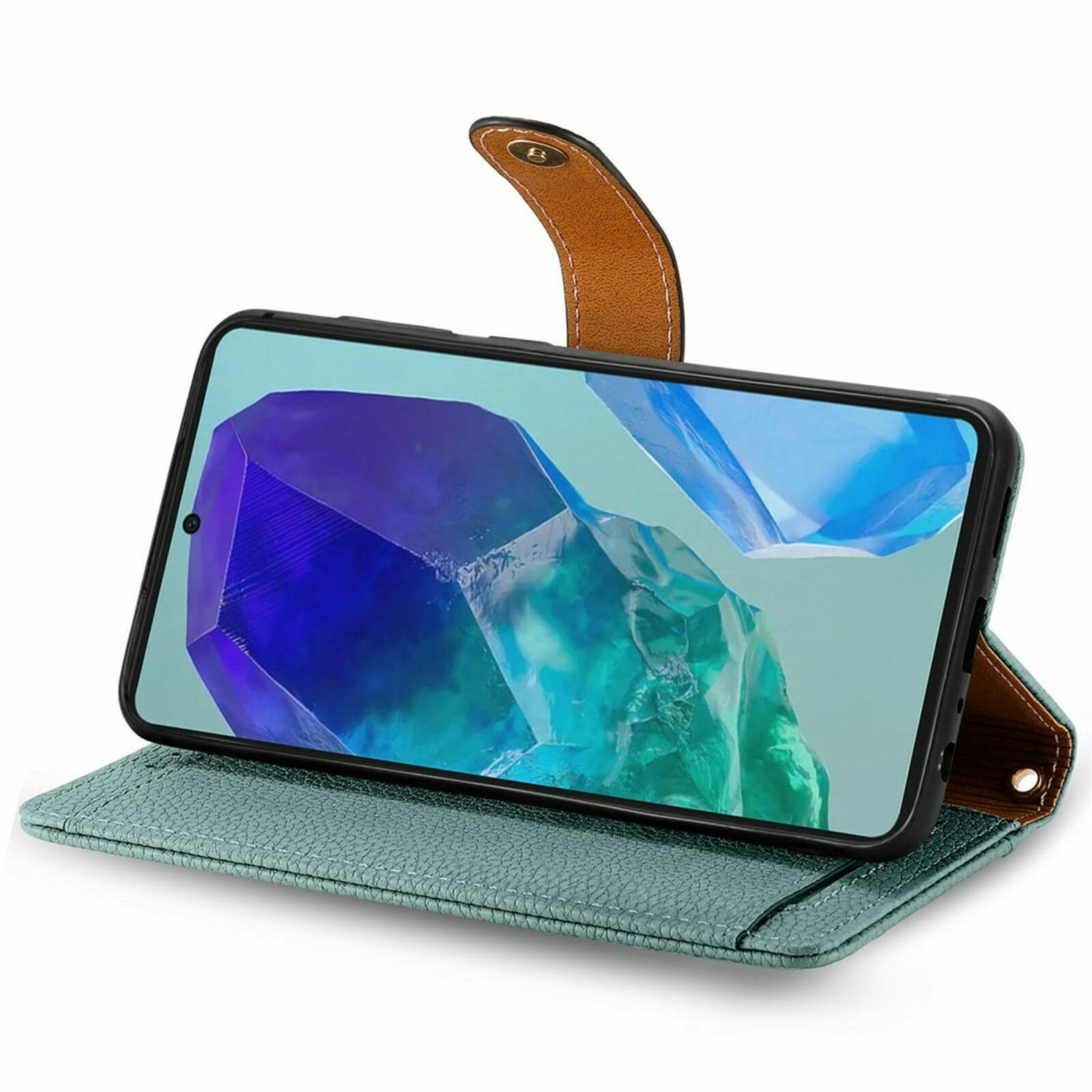 Mocaa Samsung Galaxy A16 Love Heart Wallet Hoesje Groen