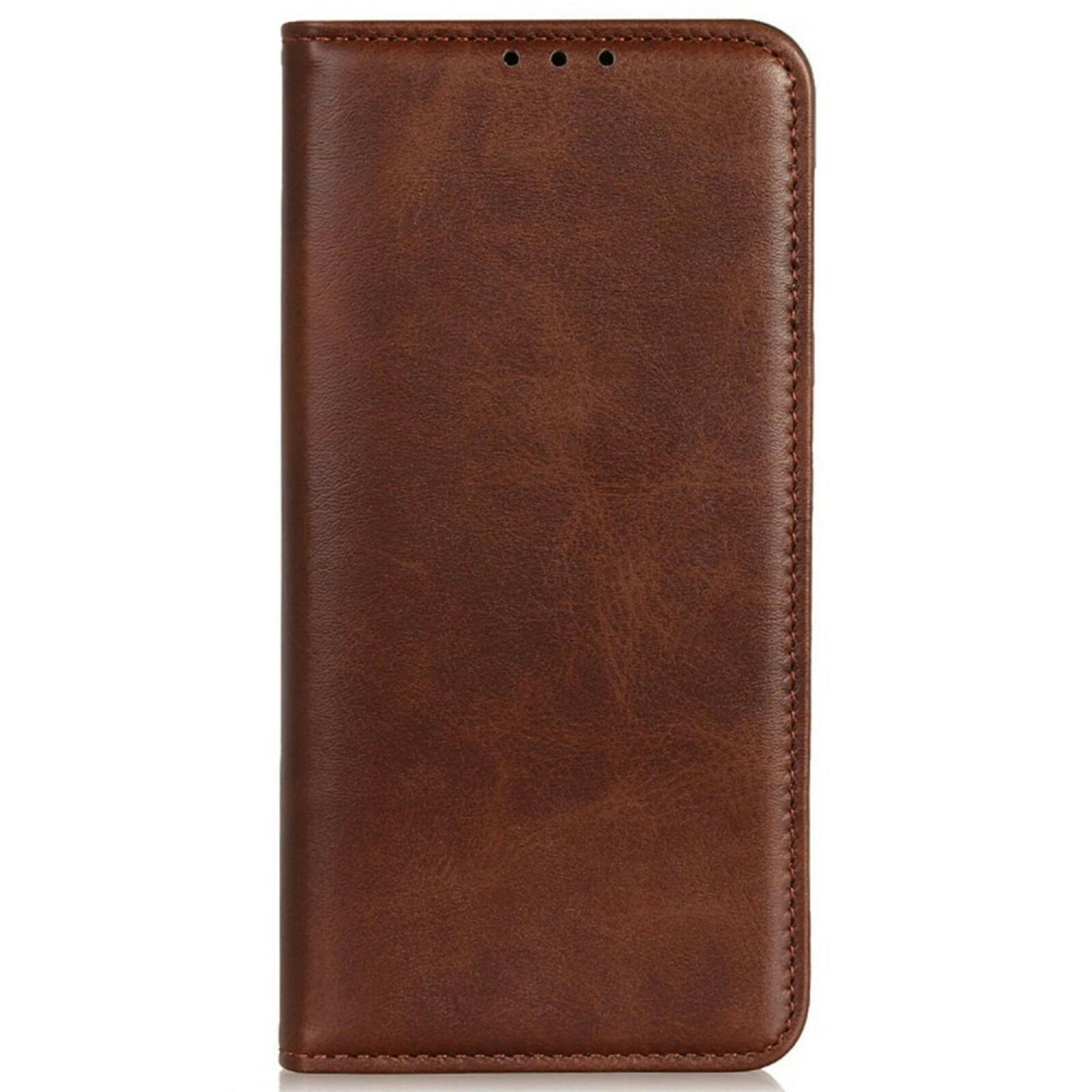 CaseBody Samsung Galaxy S24 FE Echt Leren Portemonnee Hoesje Bruin