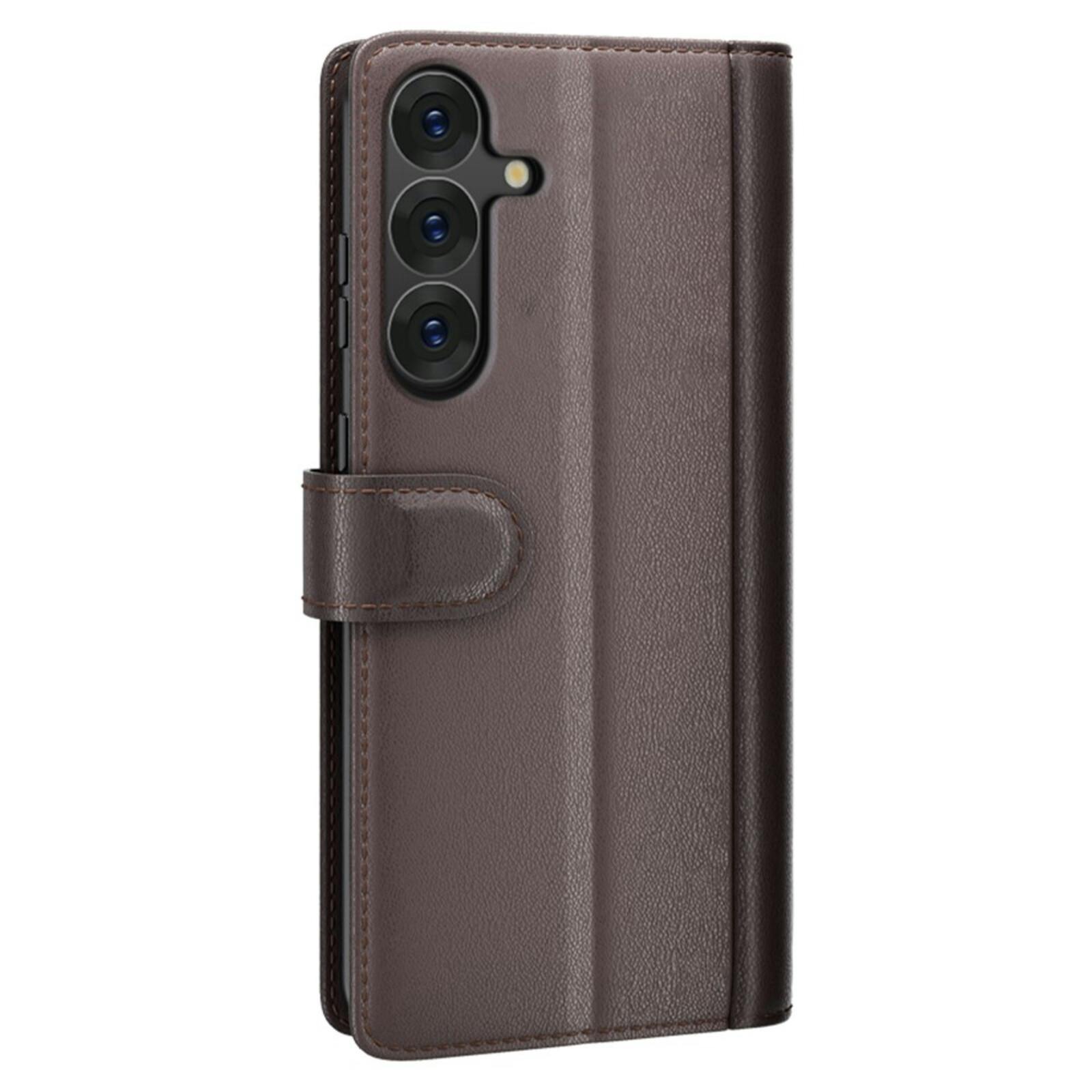 Fonexio Samsung Galaxy 25 Luxe Lederen Book Case Bruin