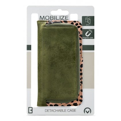 Mobilize iPhone 12 (Pro) All in One Wallet Case Leopard