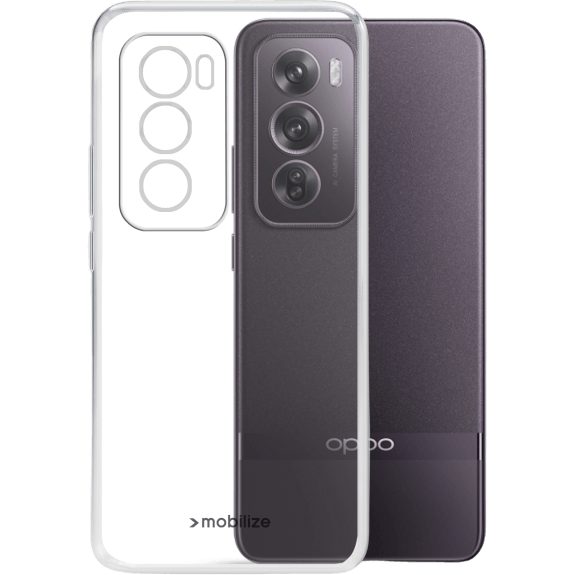 Mobilize OPPO Reno12 Pro Siliconen (TPU) Hoesje Transparant - Voorkant & achterkant
