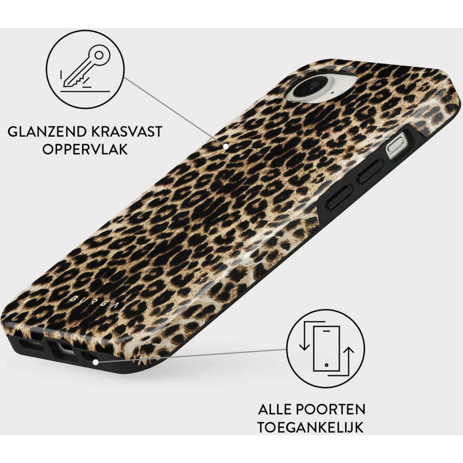 Burga iPhone 16e Hoesje Leopard