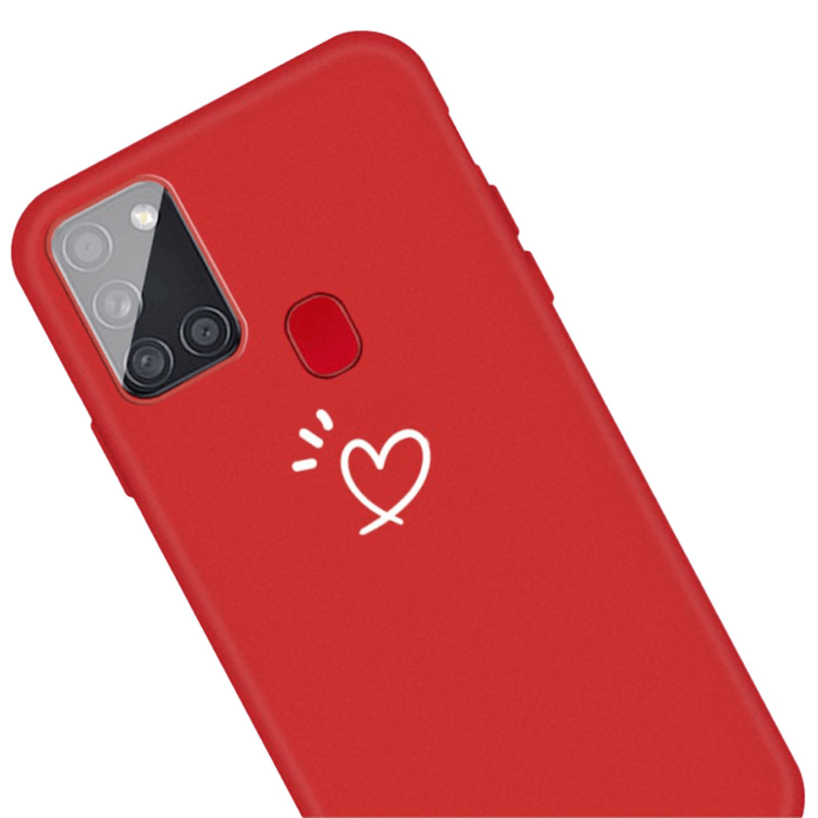 Mocaa Samsung Galaxy A21s Love Heart Case Rood