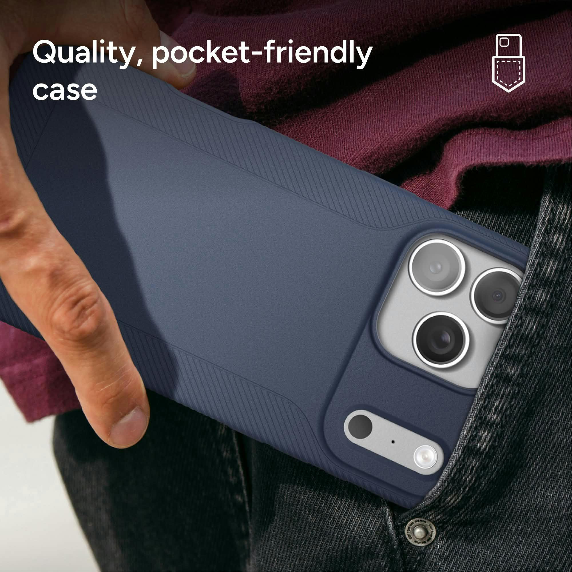 ZAGG iPhone 17 Pro Max / 18 Pro Max Luxe MagSafe Hoesje Marineblauw