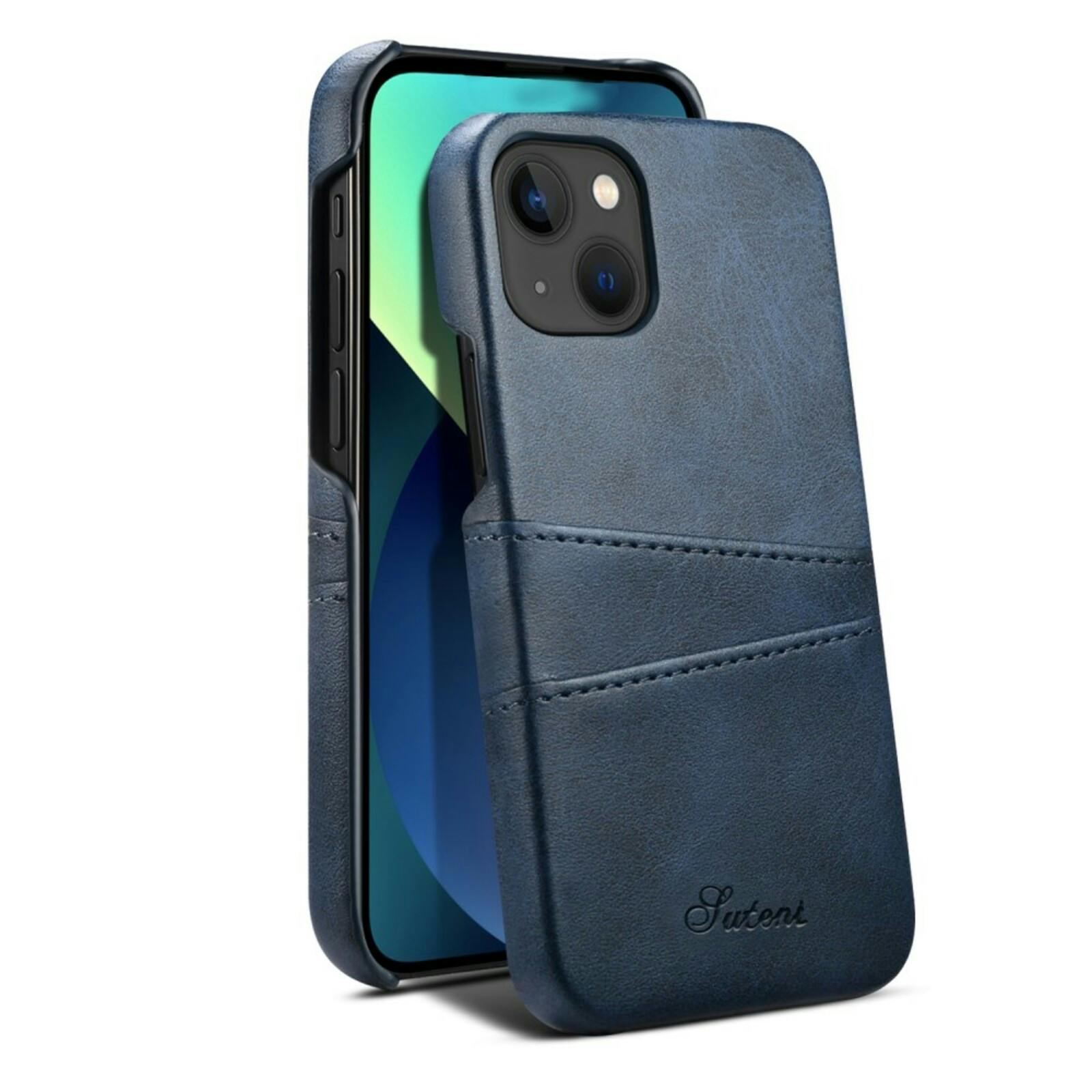 Suteni Apple iPhone 15 Plus Business Case Pasruimte Blauw