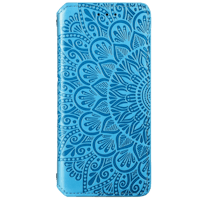 Mocaa Samsung Galaxy S21 Magnetic Mandala Wallet Blauw