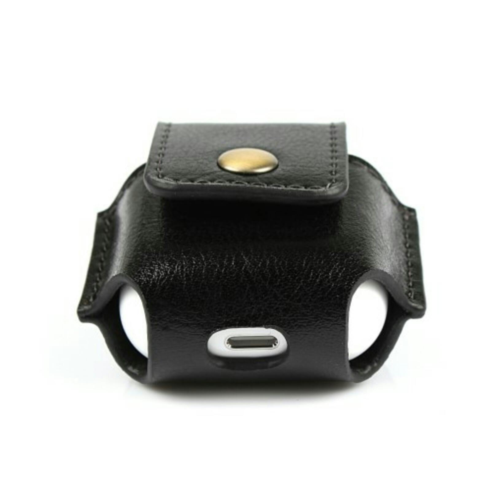 Mocaa Echt Leder AirPods 1/2 Case Zwart