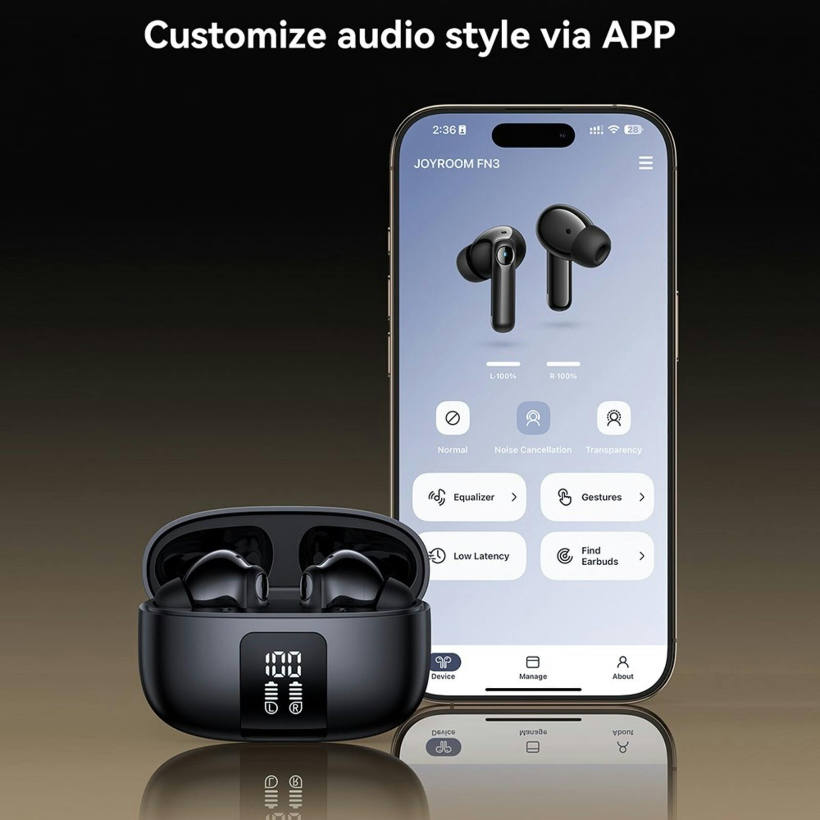 Joyroom Draadloze ANC Oordopjes