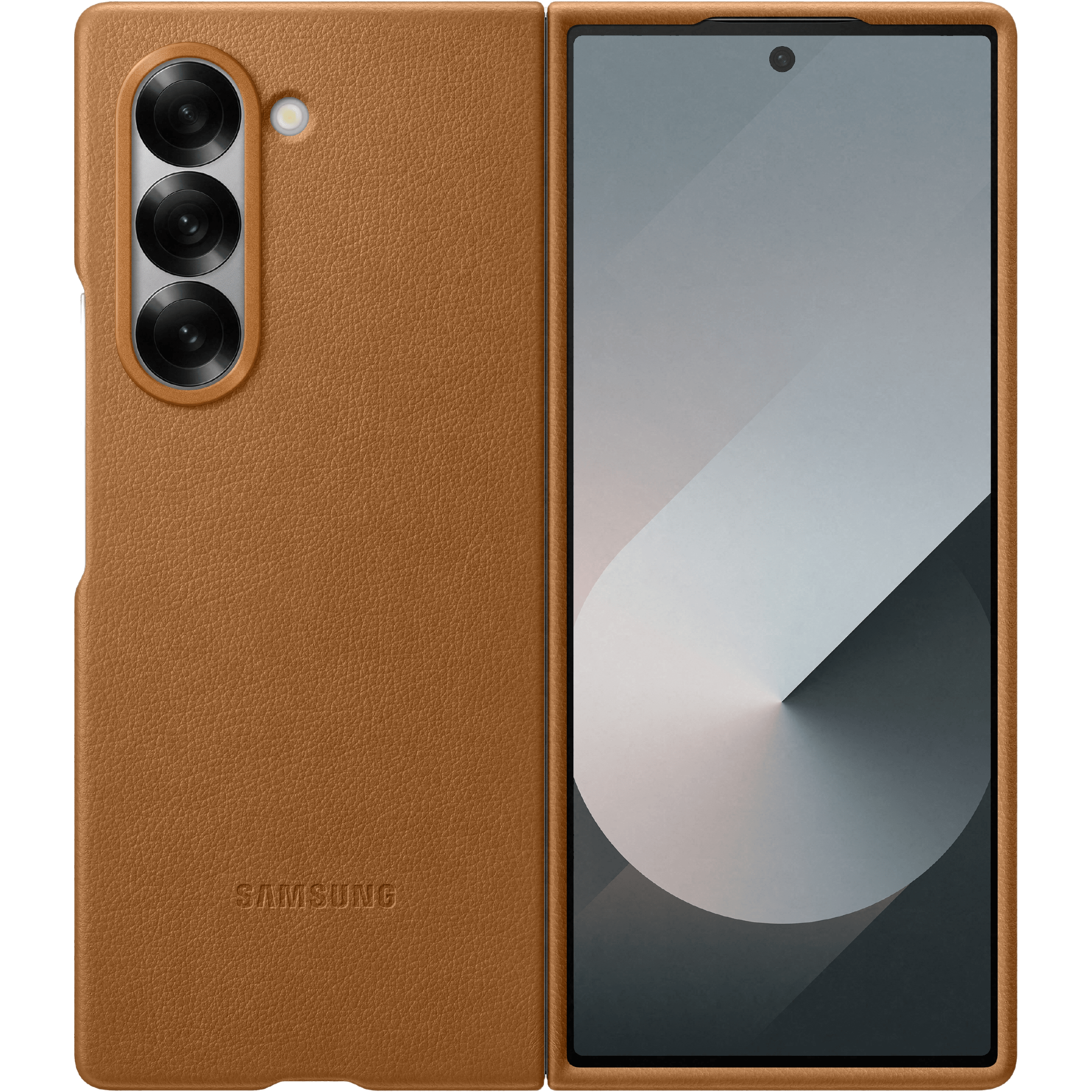 Samsung Galaxy Z Fold6 Kindsuit Hoesje Bruin - Voorkant & achterkant