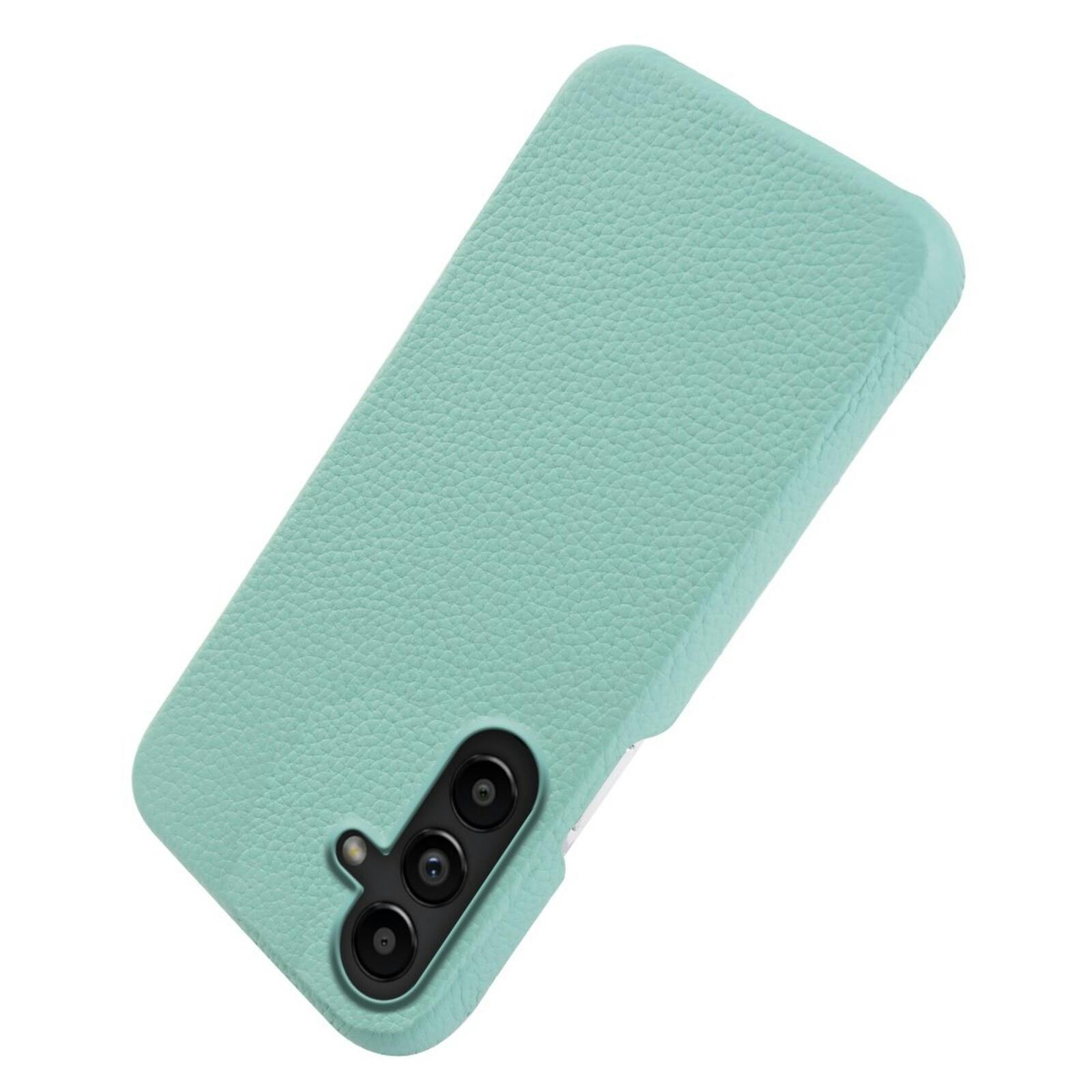 Fashion Samsung Galaxy A57 Magnetisch Hoesje Echt Leer Groen