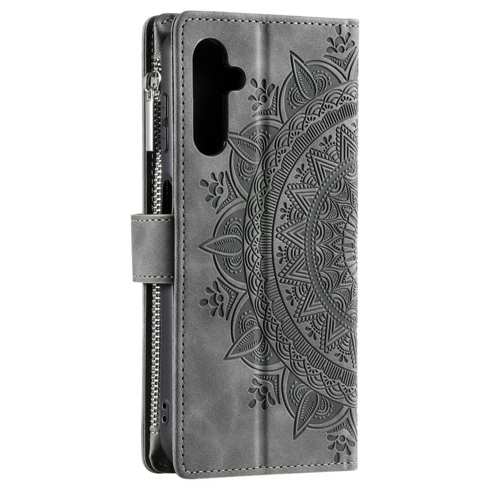 Comfycase Samsung Galaxy A16 Mandala Wallet Grijs