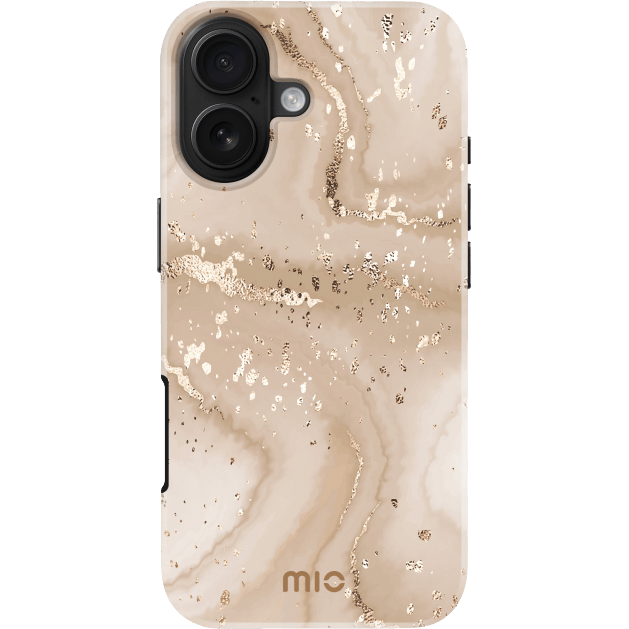 Mio iPhone 17 Fashion Case Golden Marble