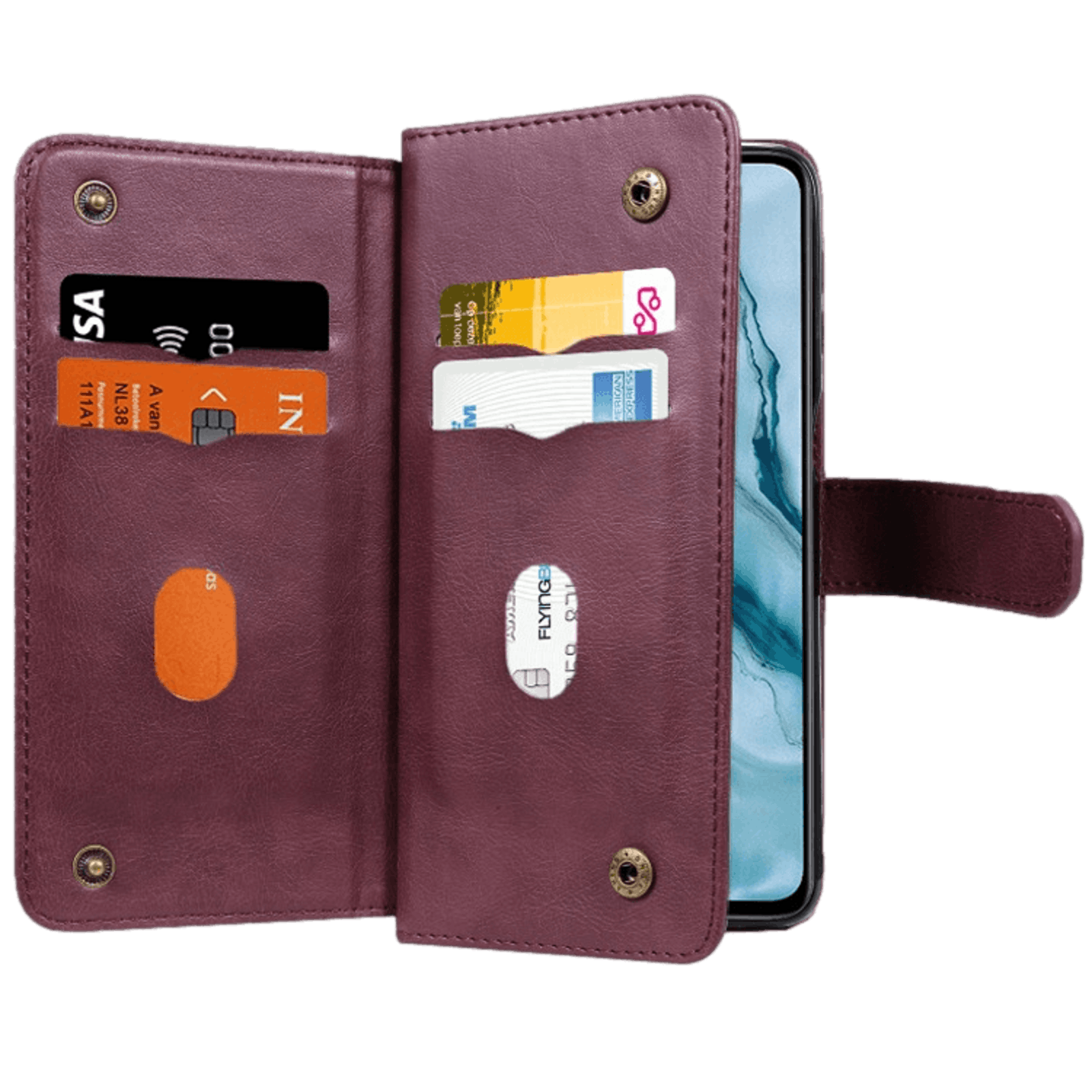 TwoTone OnePlus Nord Luxury Wallet Rood