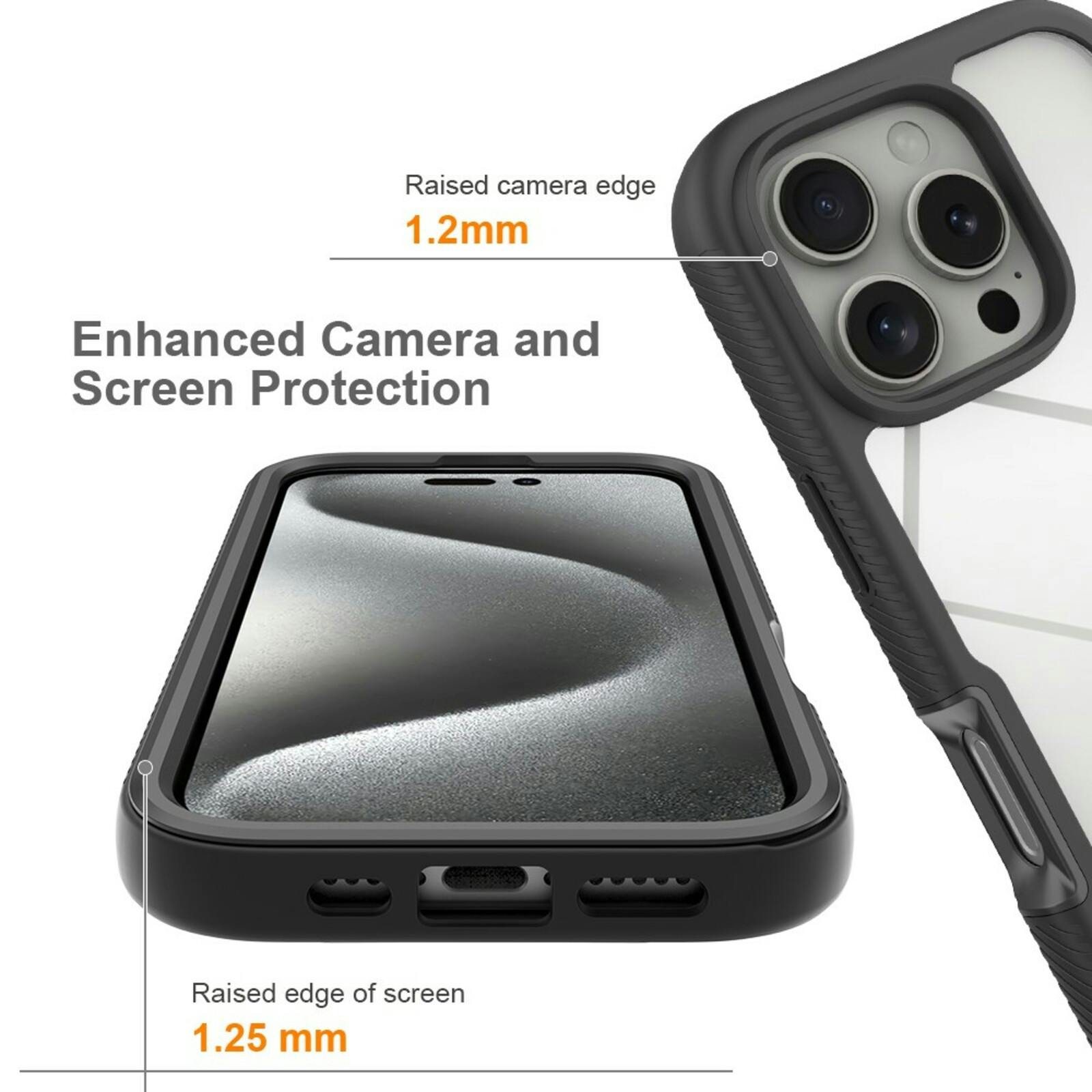 Comfycase iPhone 16 Pro Full Protection Cover Zwart