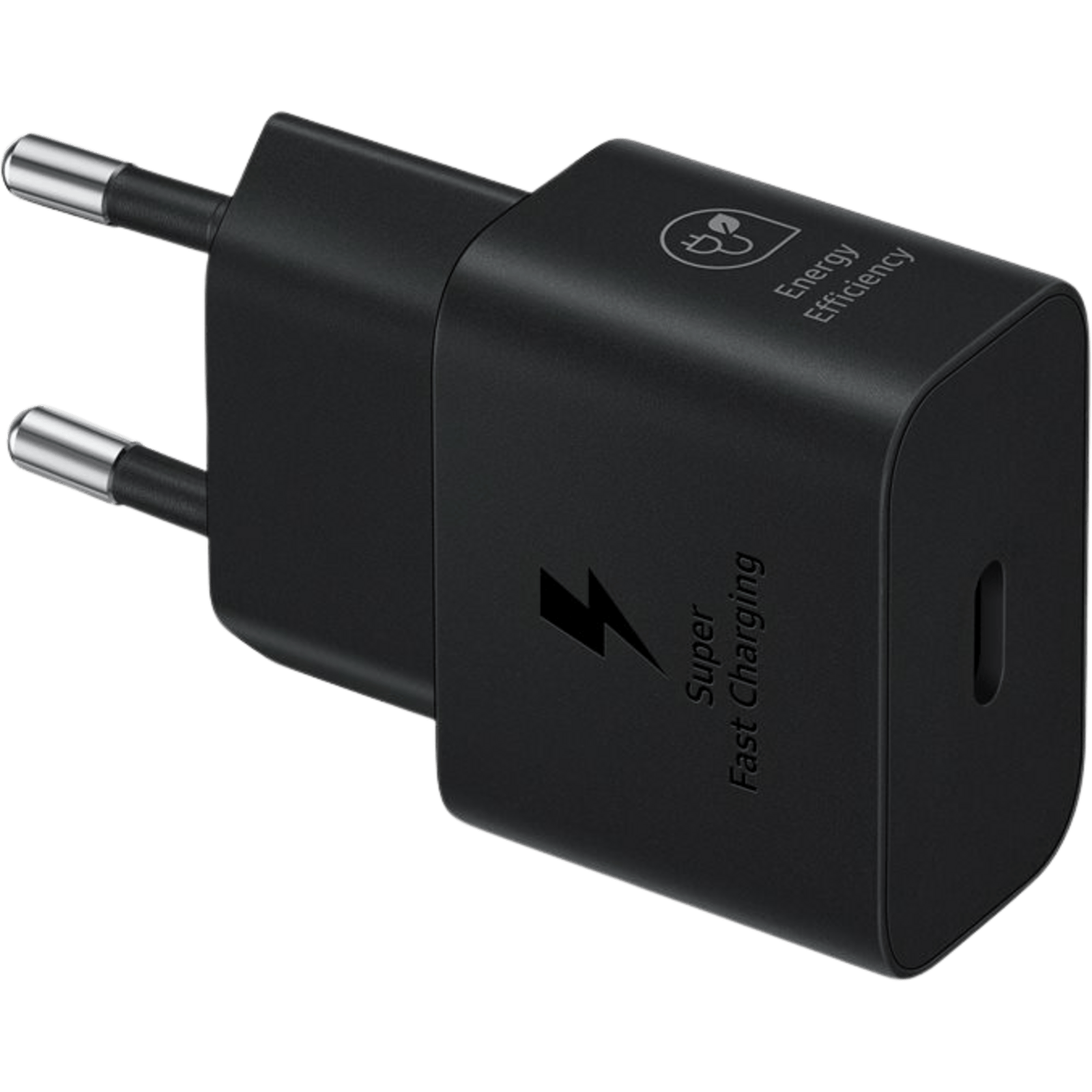 Samsung 25W USB-C Snellader + Kabel Zwart - Voorkant