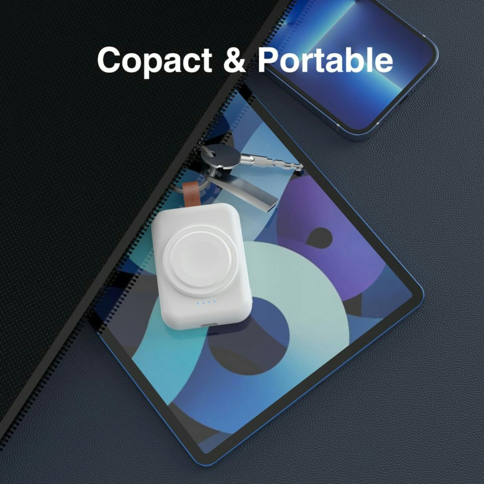 Mocaa 1800mAh Mini Wireless Apple Watch Charger Wit 1.800 mAh